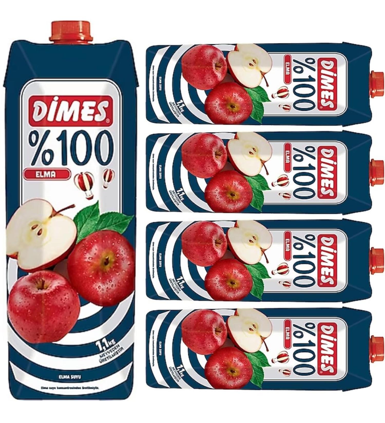 Dimes Lot de 5 jus de fruits au nectar de pomme 1000 ml - Buy Online on GoSupps.com