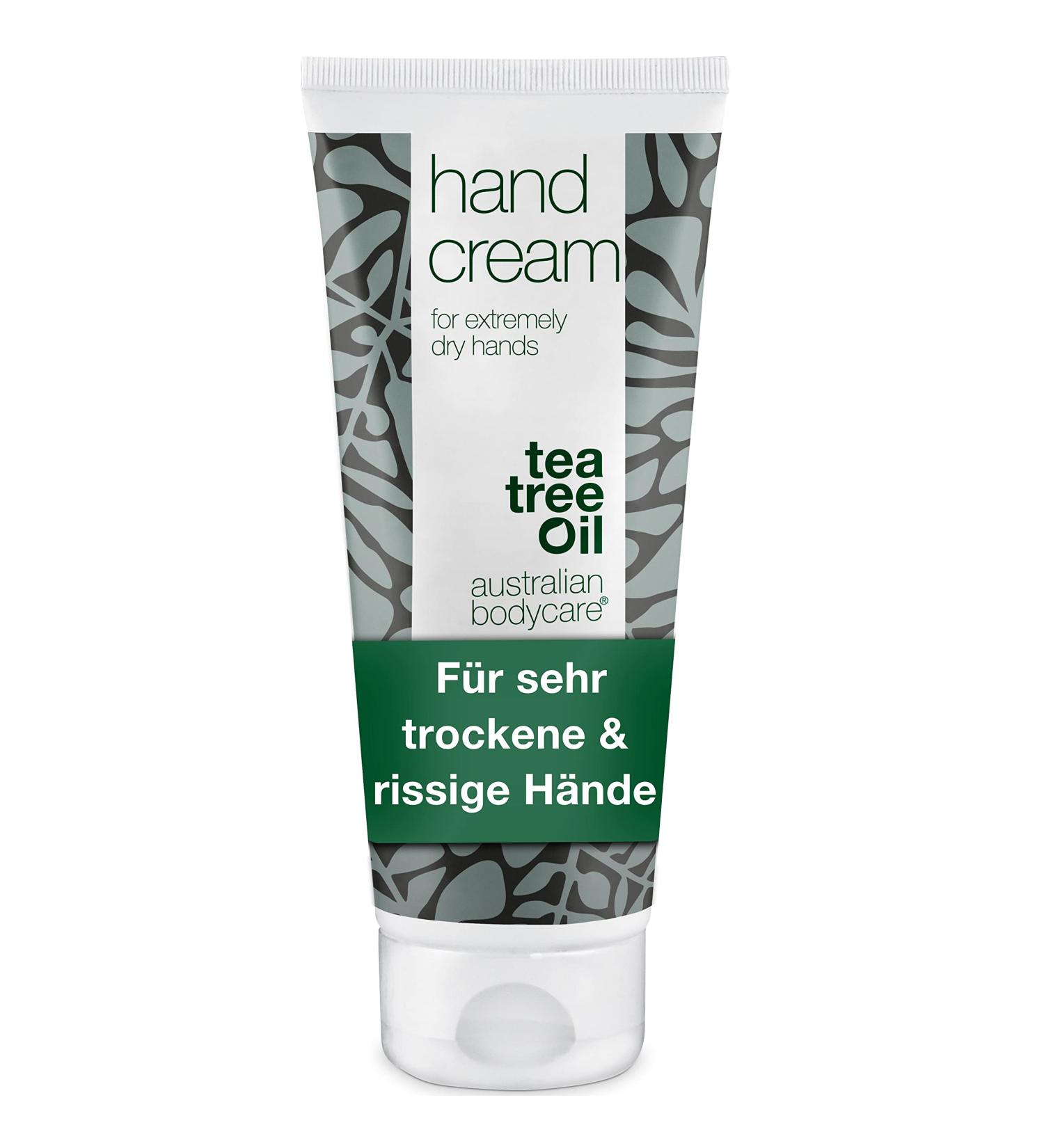 Hand Cream 100ml | Vegan Natural Tea Tree Oil for Very Dry Hands | Repair Rough & Cracked Skin | Men & Women - Buy Online on GoSupps.com
