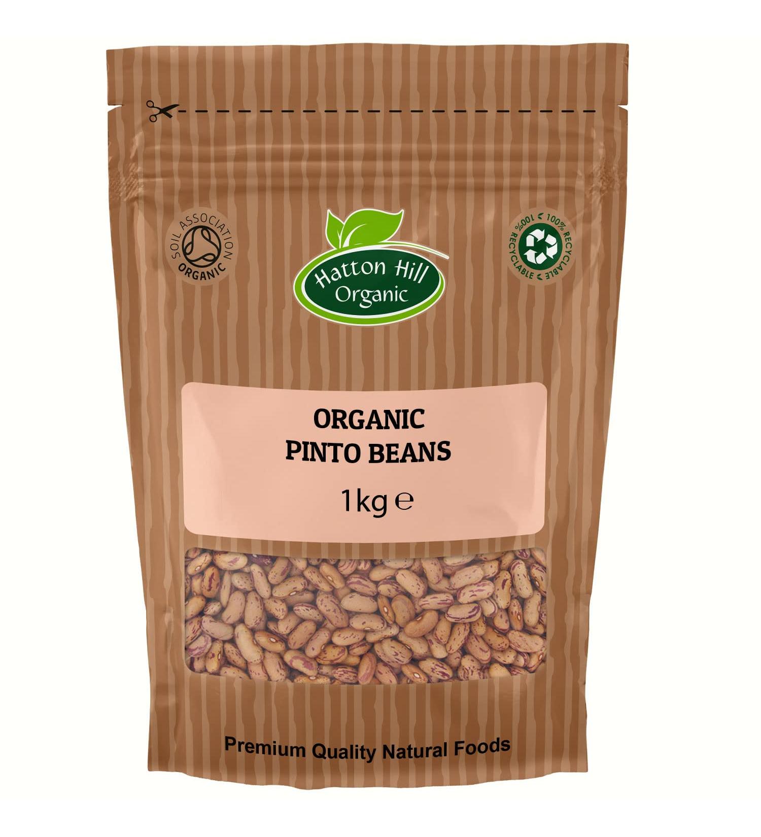 Organic Pinto Beans 1kg by Hatton Hill Organic - Free UK Delivery | Shop Now - Buy Online on GoSupps.com