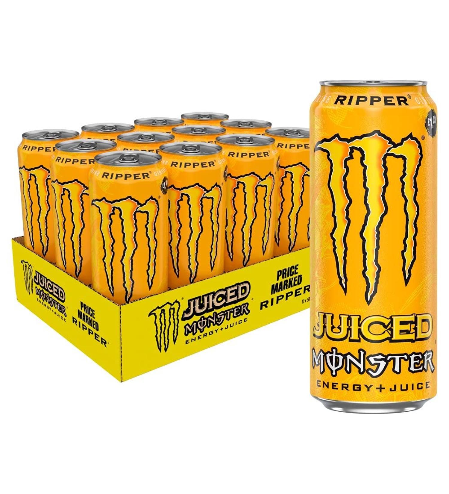 Monster Juiced Ripper 500 ml Box of 12 - Buy Online on GoSupps.com
