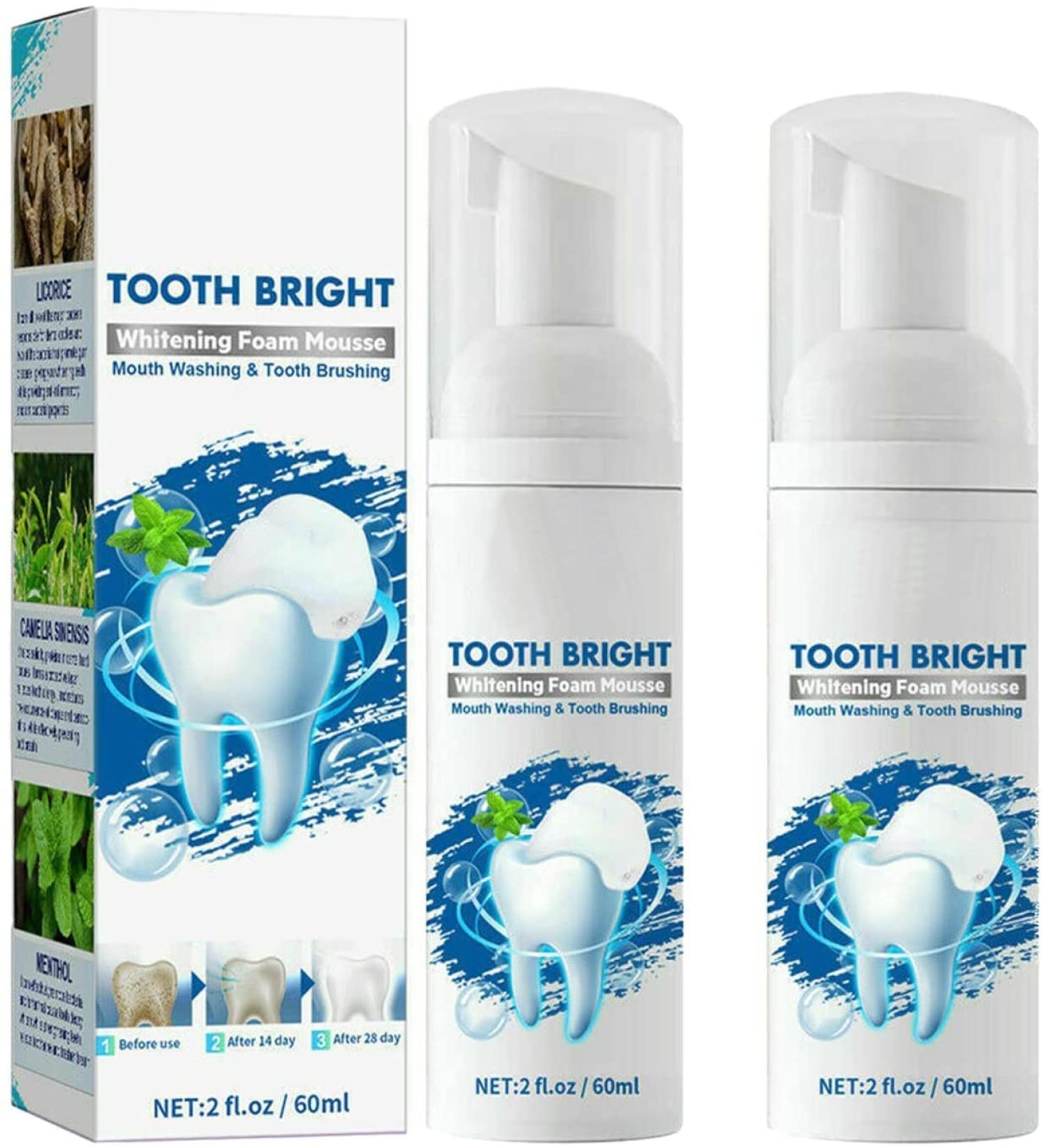 Teeth Whitening Mousse - Ultra Cleansing Foam Toothpaste for Intensive Stain Removal (2 Pack) | 360 Oral Care - Buy Online on GoSupps.com