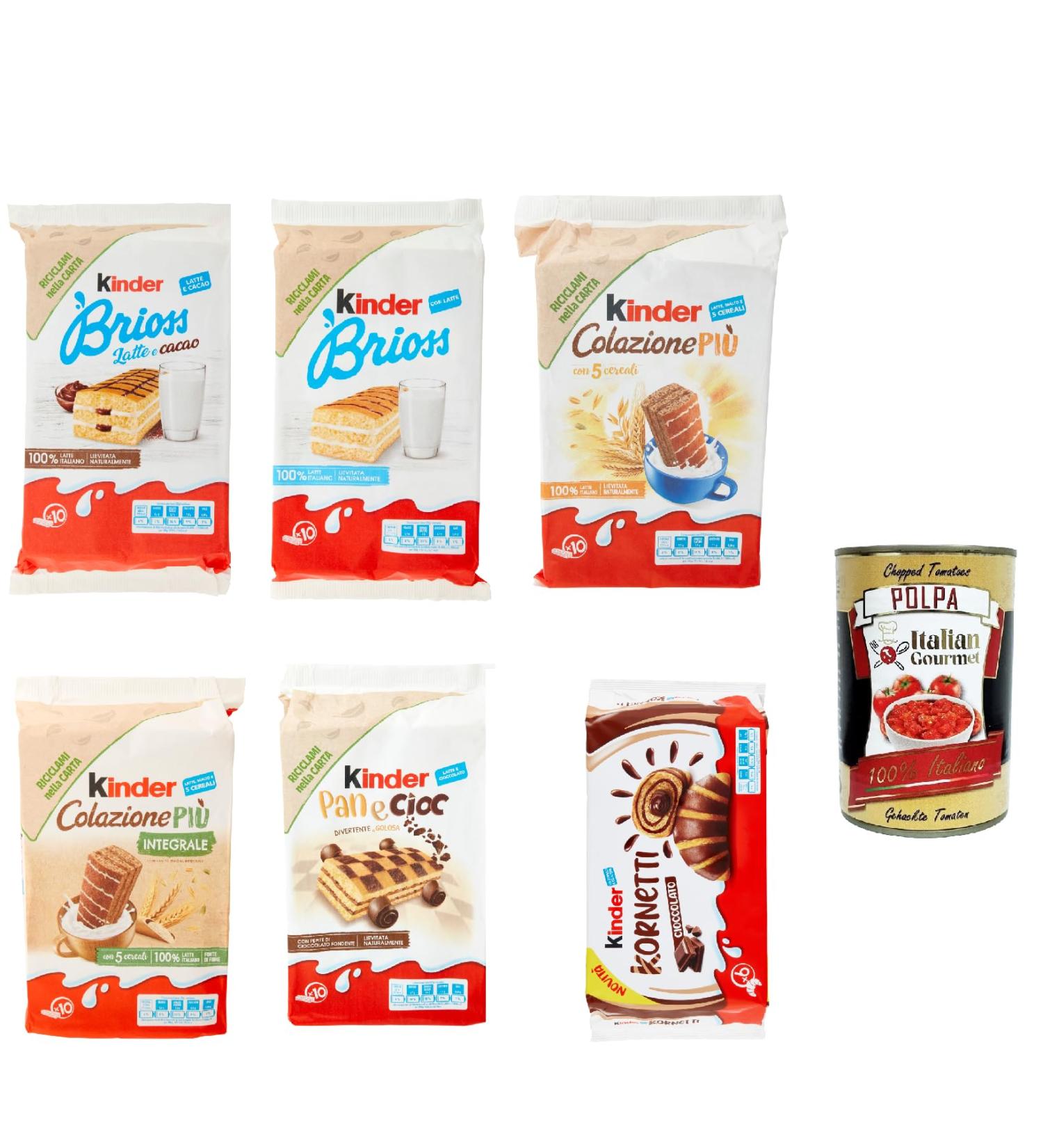 Italian Gourmet E.R. Ferrero Children's Biscuit Bars Brioss Paneciok Kornetti with Milk and Cocoa 400 g Set of 6 - Buy Online on GoSupps.com