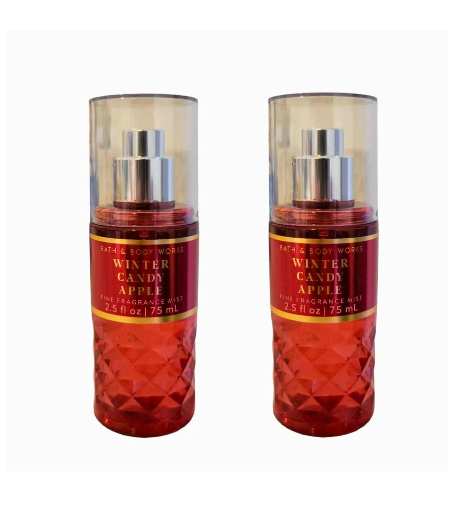 Bath & Body Works Mini Travel Size Fine Fragrance Mists 2.5oz Each Set of 2 (Winter Candy Apple)