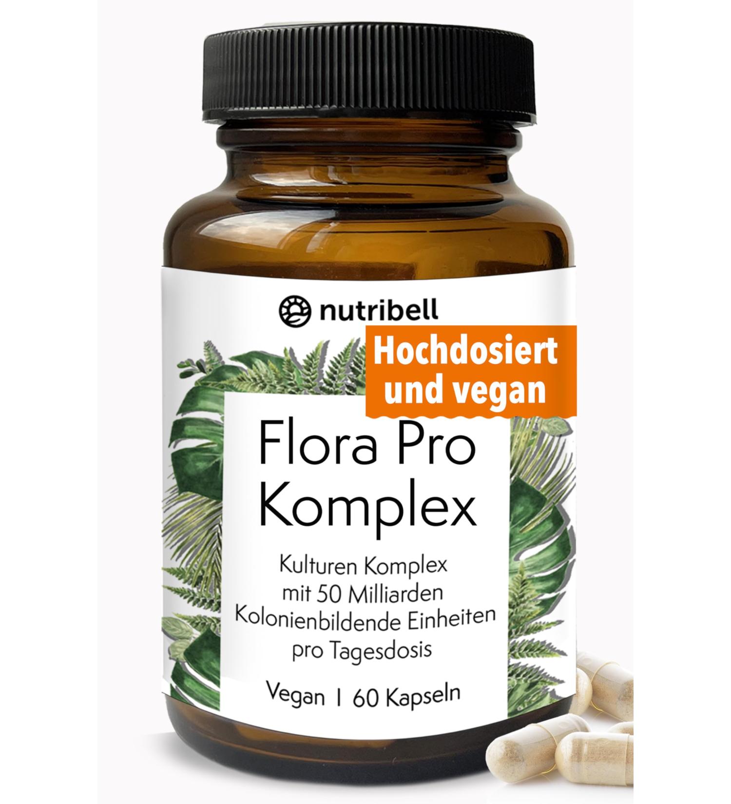 Nutribell I Capsules - 833 Billion CFU/g Vegan Probiotics for Intestinal Flora | 10 Strains + Inulin - Shop Now! - Buy Online on GoSupps.com