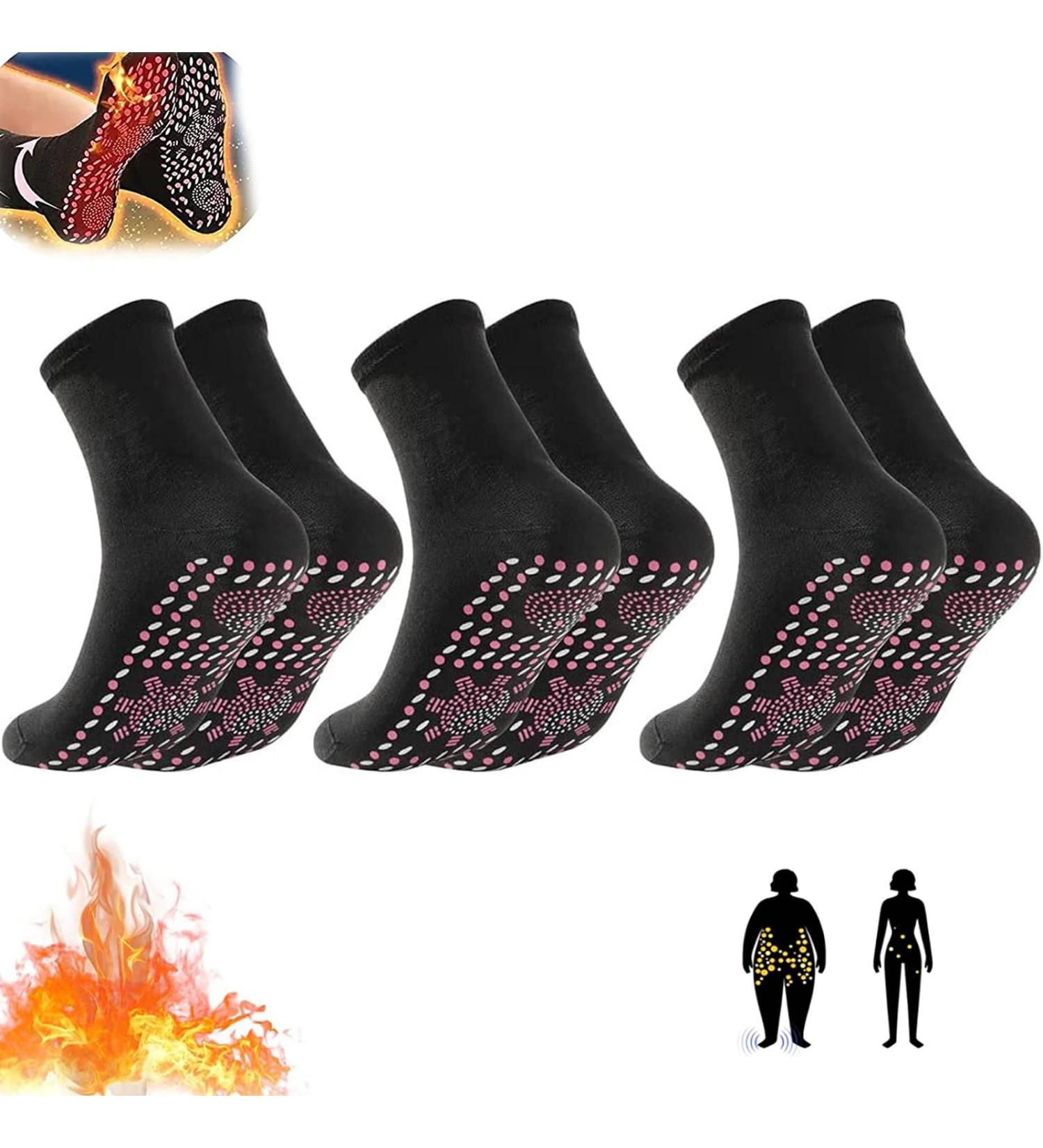 Tomalin Acupressure Self-Heating Slimming Socks | 3PCS Magnetic Thermotherapeutic Foot Massage Health Socks - Buy Online on GoSupps.com