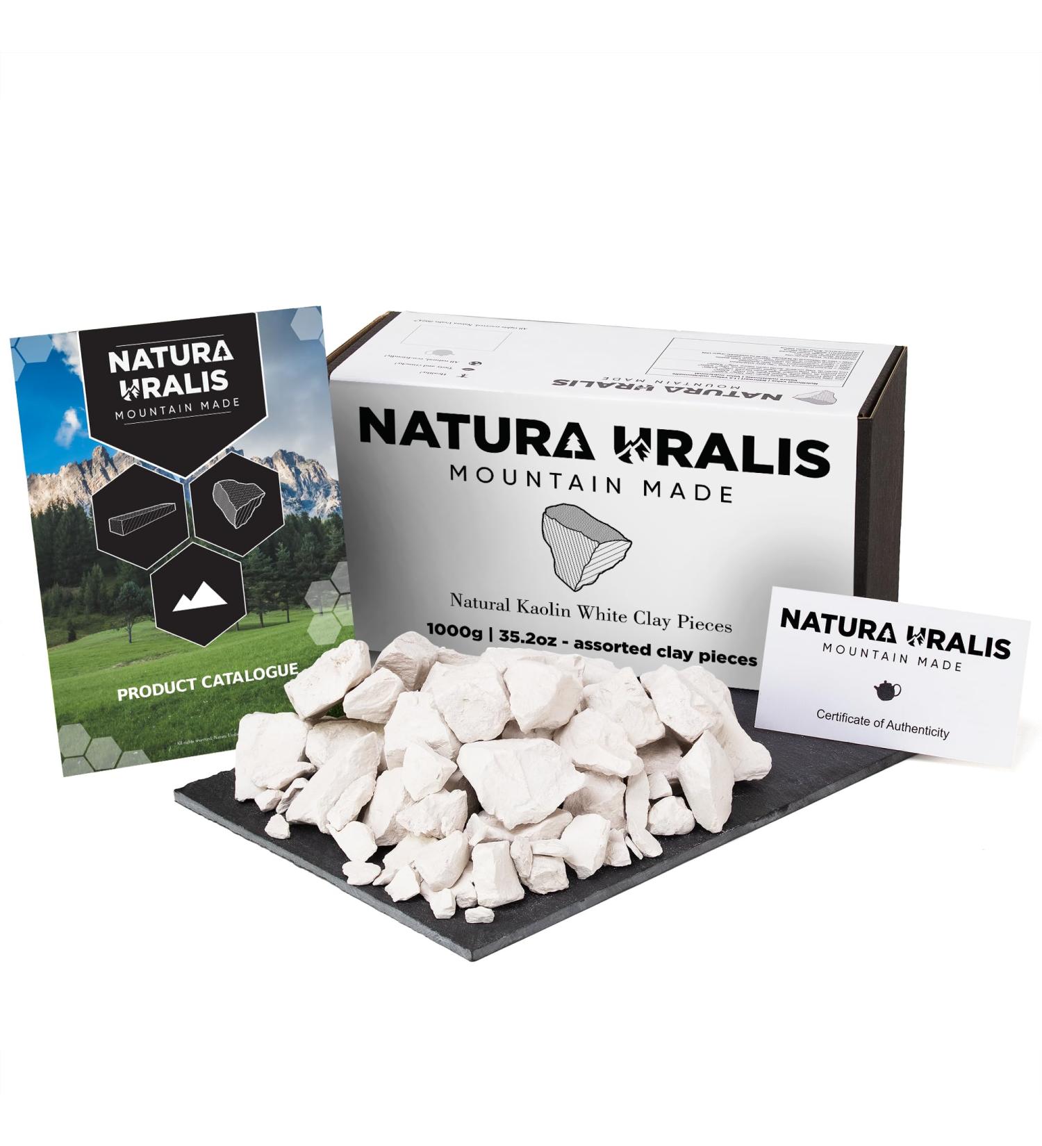 Argile Blanche Kaolin | 1000g d'Argile Blanche Naturelle Blanc pur Blanc Cass - Croquant Eonnant Texture Terreuse Velout e et Ferme Satisfaisante Sensation ASMR - Buy Online on GoSupps.com