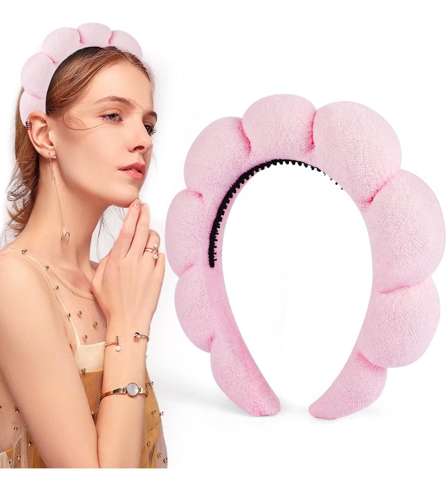 Bumobot Spa Headband for Face Washing & Makeup Removal - Padded Soft Hairband for Women & Girls - Pink - Buy Online on GoSupps.com