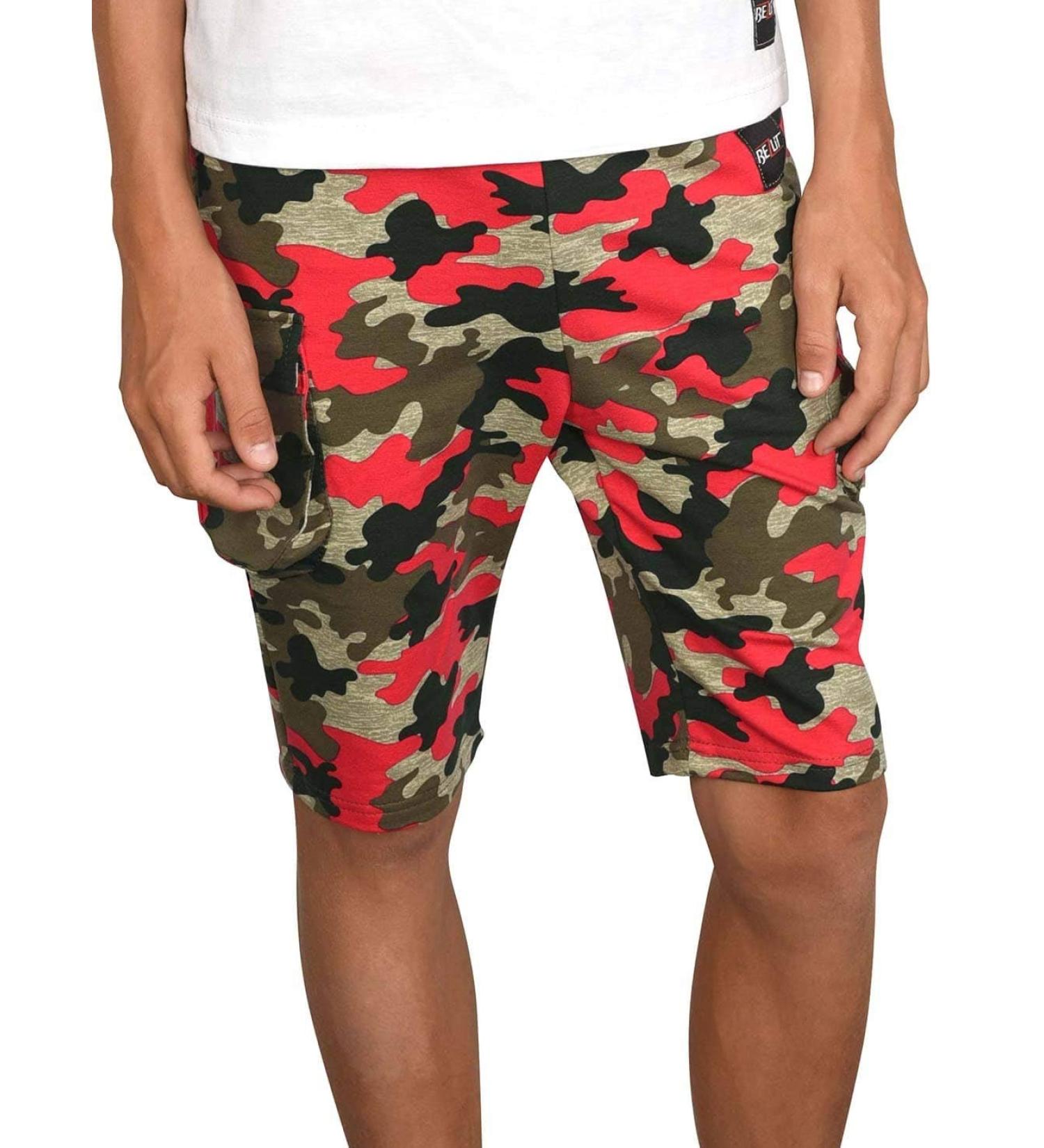 Shop BEZLIT Boys Red Camouflage Cargo Shorts 30079 (Size 128-134) - Stylish & Durable International Shipping Available - Buy Online on GoSupps.com