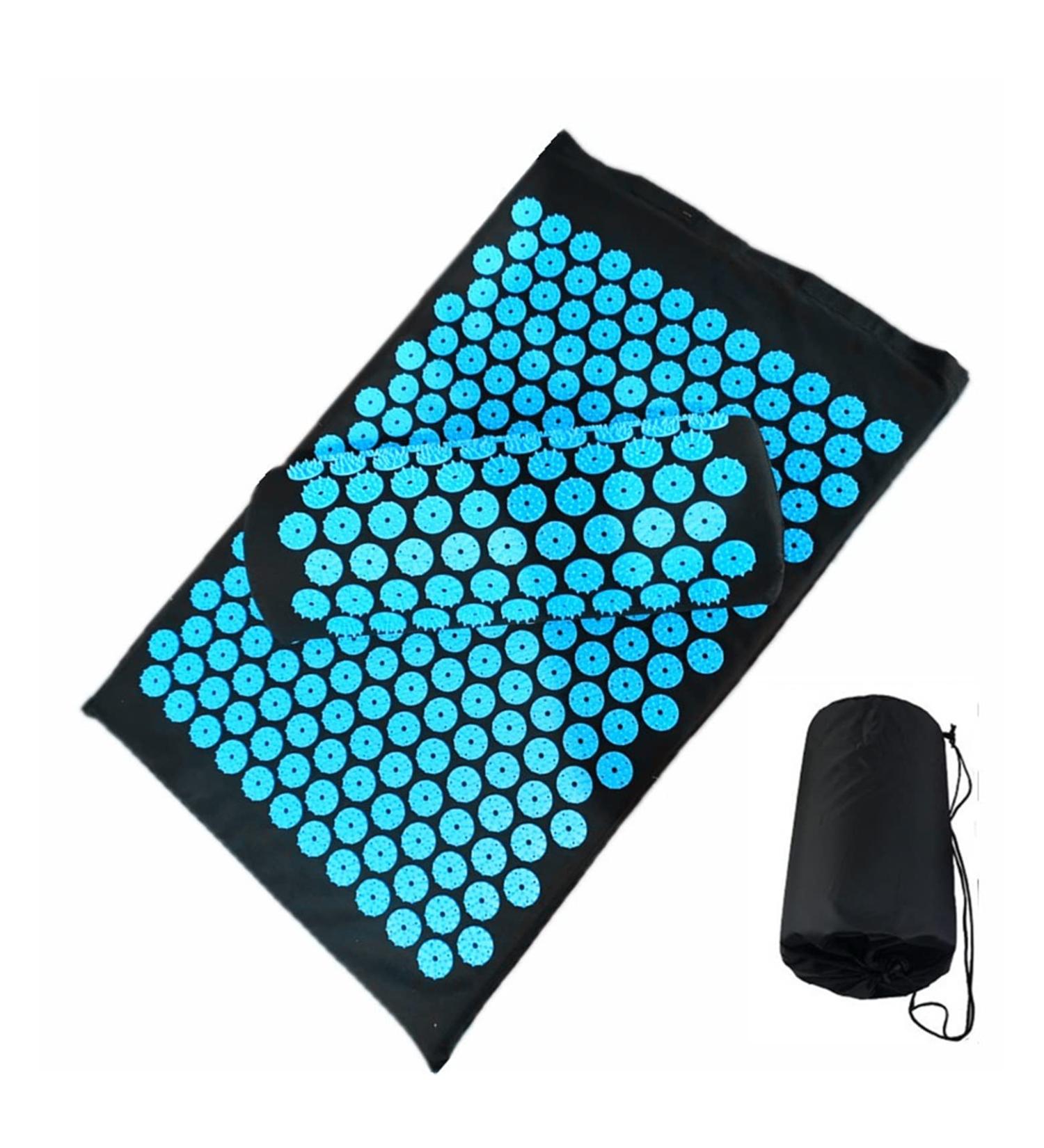 PSGS Spike Cushiont/Pillow Massager (appro.67 * 42cm) Acupressure Cushion Stress Relieve Back Body Pain Mat (Color : LBlueThorn BlackClot) - Buy Online on GoSupps.com