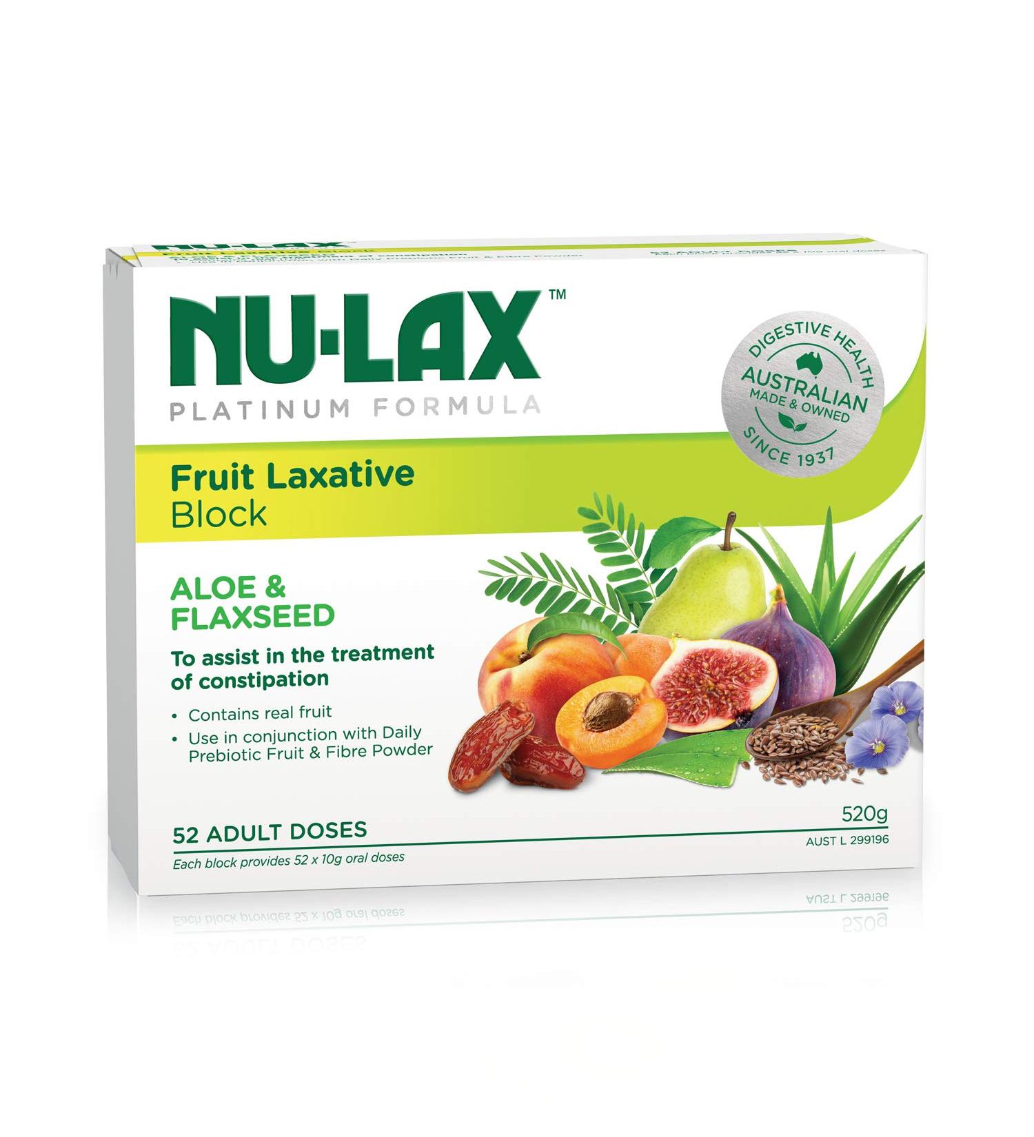 Nulax Platinum Fruit Laxative 520g with Aloe & Flax - Natural Constipation Relief - Buy Online on GoSupps.com
