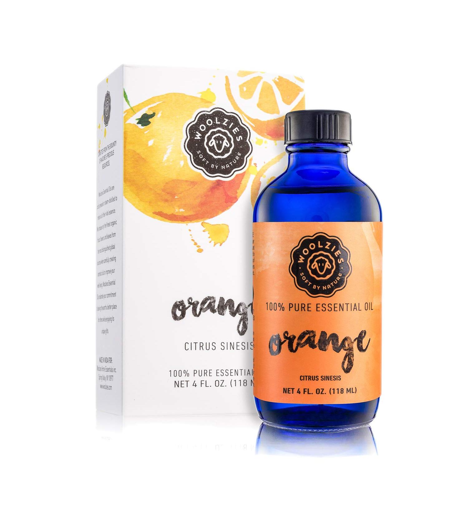 Woolzies 100% Pure Sweet Orange Essential Oil | Therapeutic Citrus Oil for Happiness & Energy | 4 Fl oz - Buy Online on GoSupps.com
