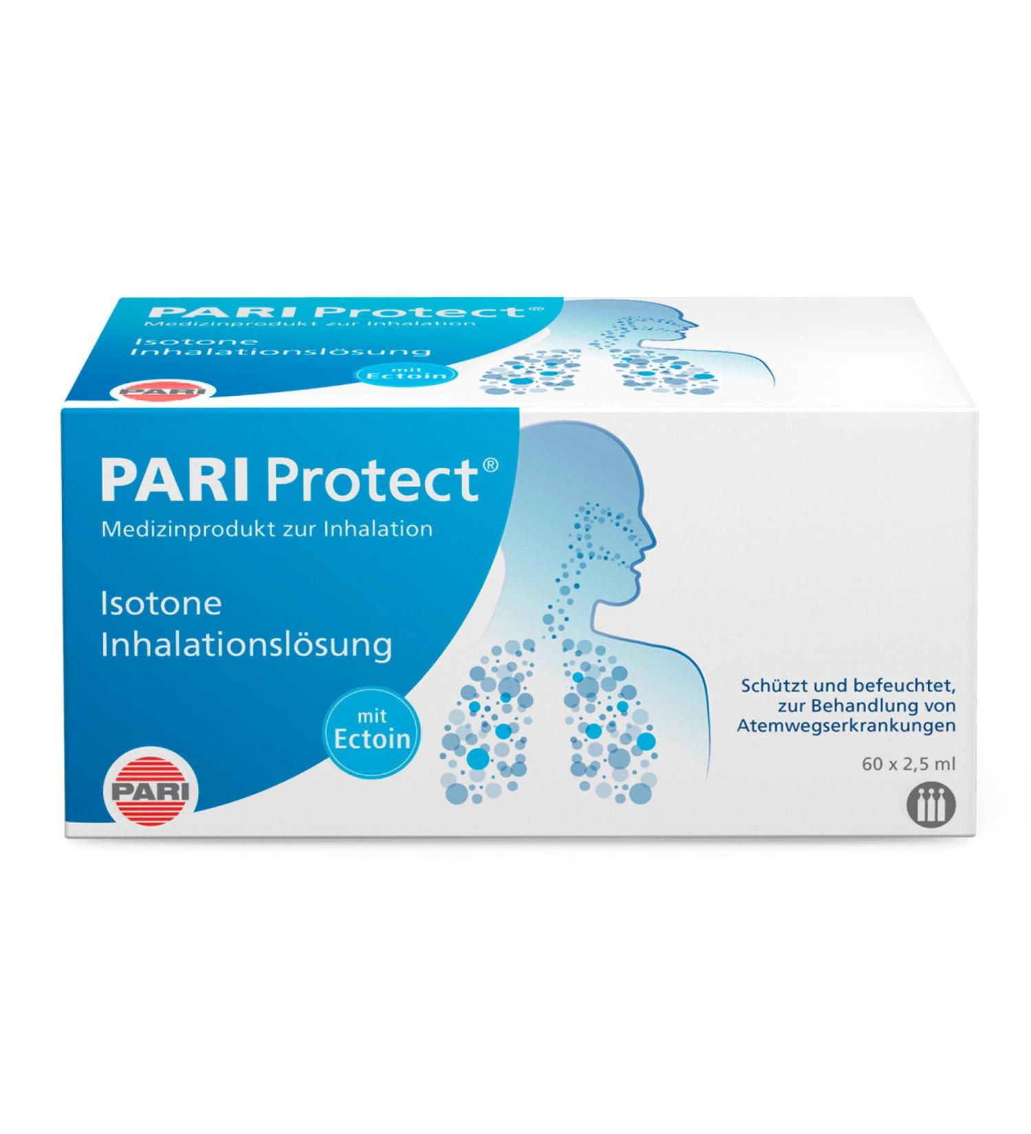 PARI ProtECT Inhalation Solution with Ectoin - 10x2.5ml | 150ml - Buy PARI Protect 60x2.5ml - International Shipping Available - Buy Online on GoSupps.com