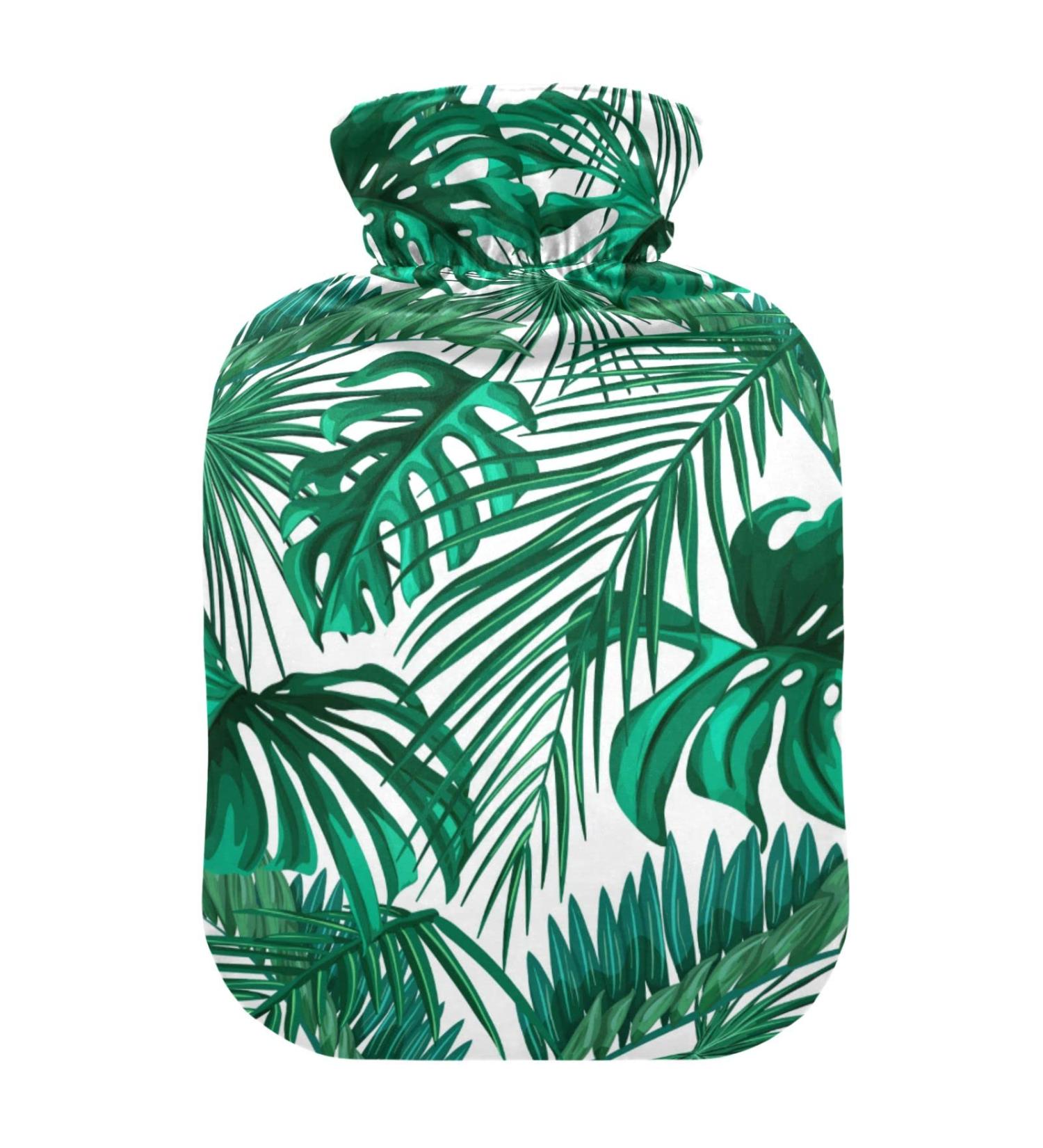 Palm Leaves Hot Water Bottle - 2L Pain Relief Bag for Pregnant Women & Bed Warmer - Buy Online on GoSupps.com