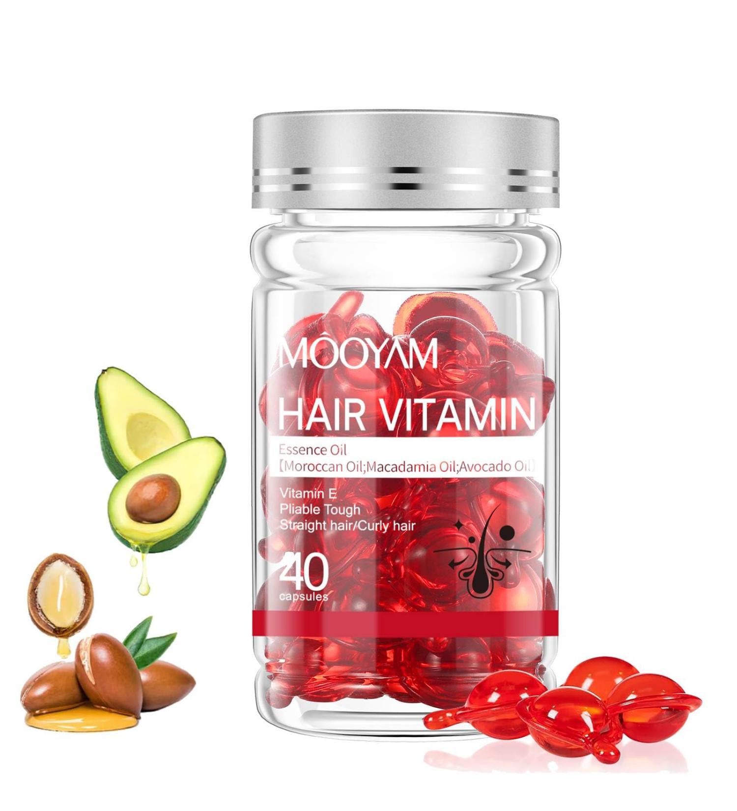 Hair Treatment Serum with Moroccan Argan & Avocado Oil | Hair Vitamins for Dry Hair Repair & Frizz Control - Buy Online on GoSupps.com