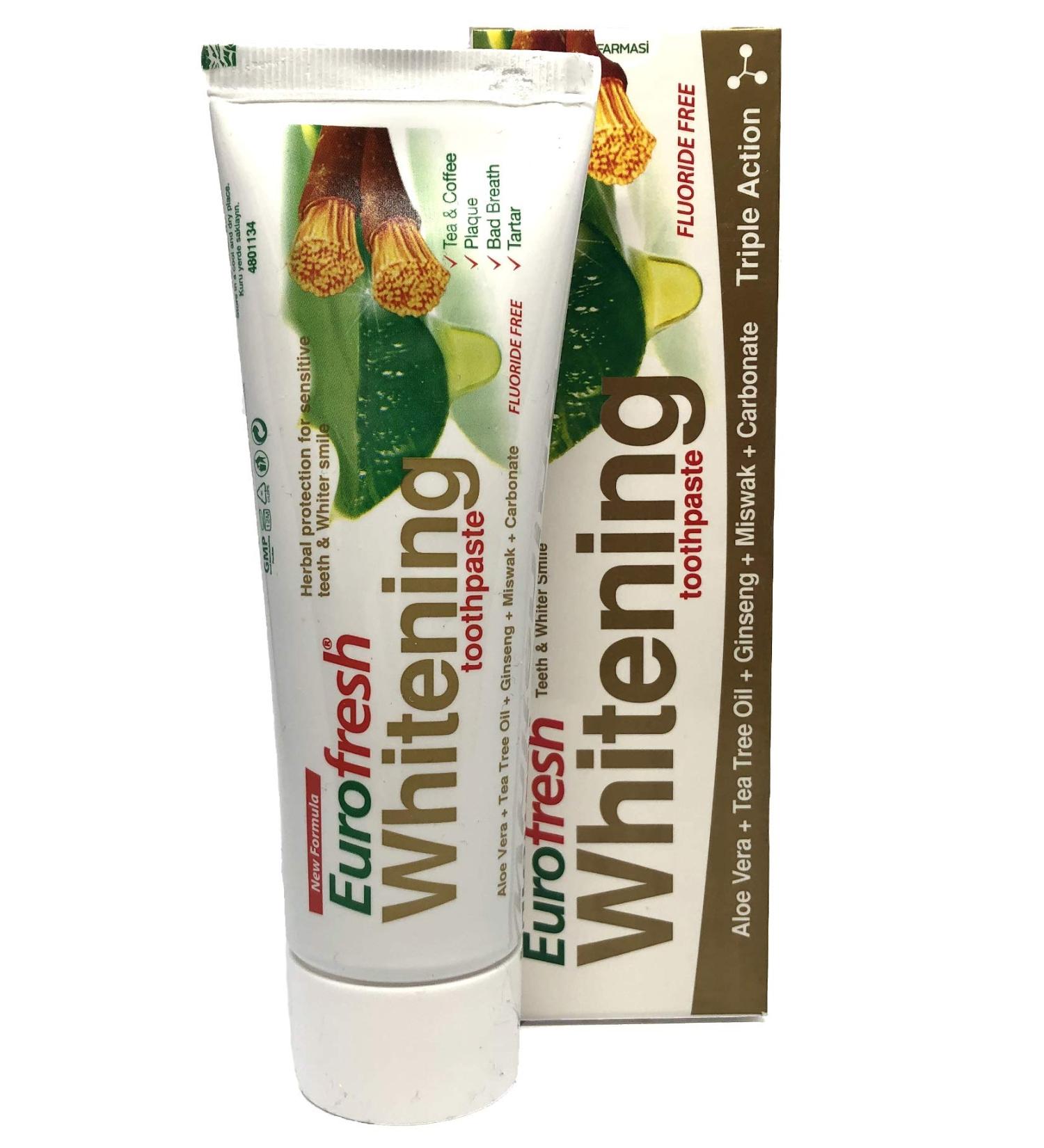 FARMASI Eurofresh Miswak Toothpaste Gel - Natural Whitening Tea Tree Flavor 3.95 oz - Unisex Adults - Buy Online on GoSupps.com