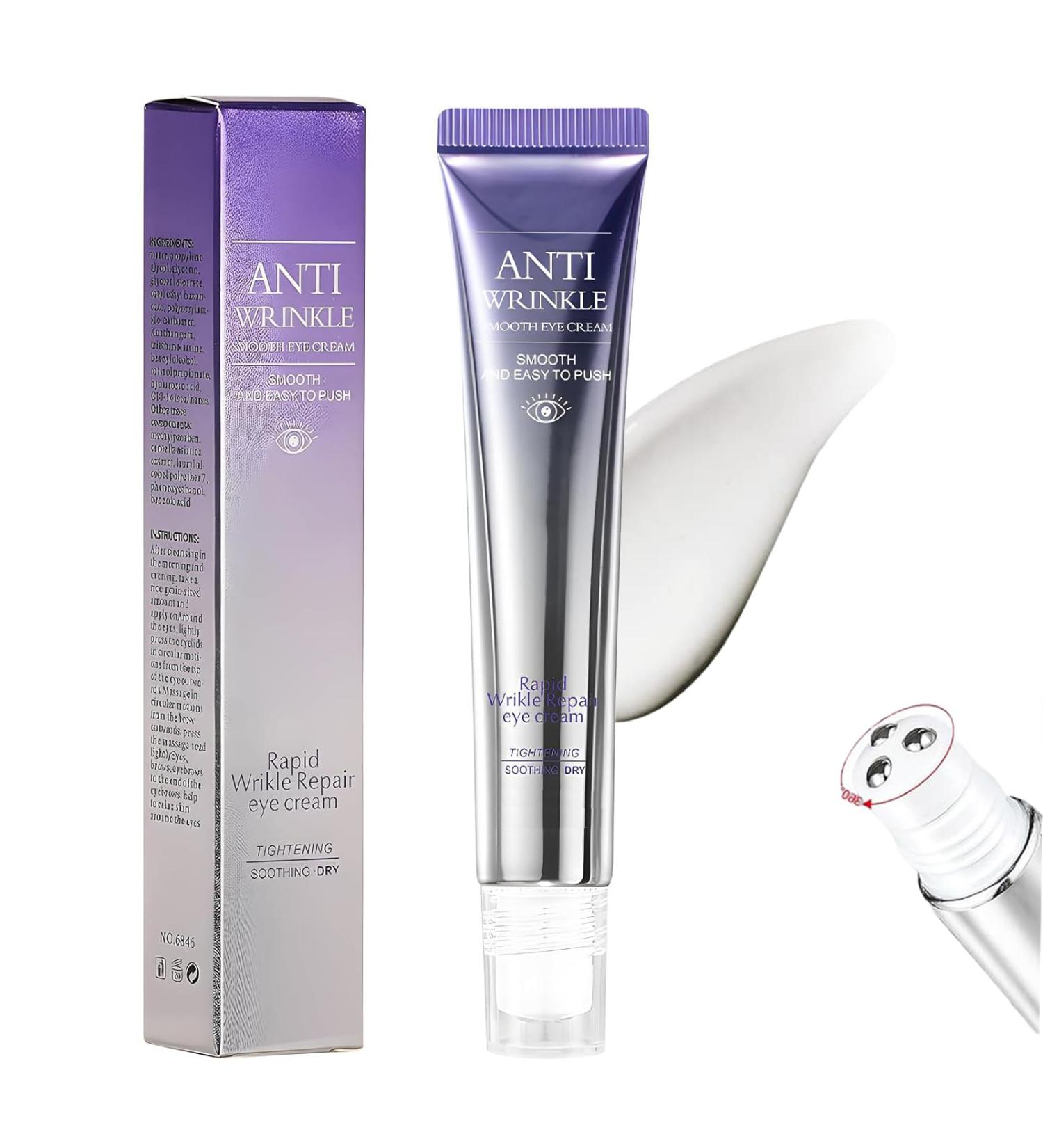 Natural Anti-Aging Eye Cream with Three-Ball Massage Head | Reduce Dark Circles & Swelling | All Skin Types - 20ml - Buy Online on GoSupps.com