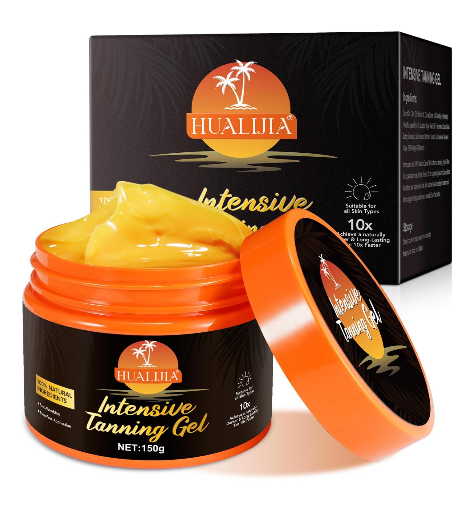Intensive Tanning Gel Tanning Accelerator Cream Self Tanner Oil Achieve A Natural Fast tanning Sunbed Tanning Accelerator Sunscreen without SPF 150g - Buy Online on GoSupps.com