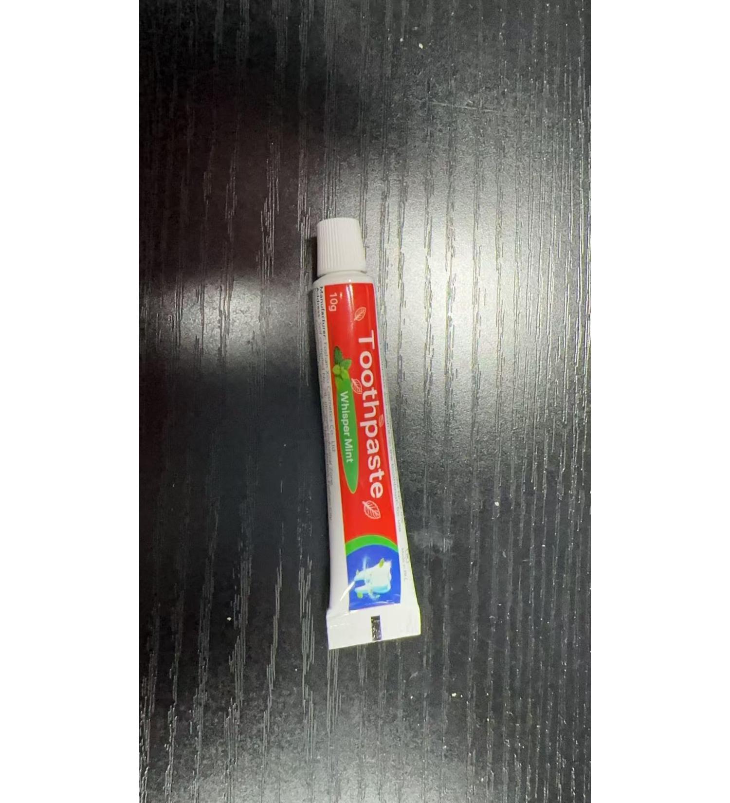 Kocpudu Travel Toothpaste Bulk 10g/0.35oz Disposable Toothpaste Mint Flavor Suitable for Hotels Camping Guests Homeless Individuals and Charities (50-Pack)