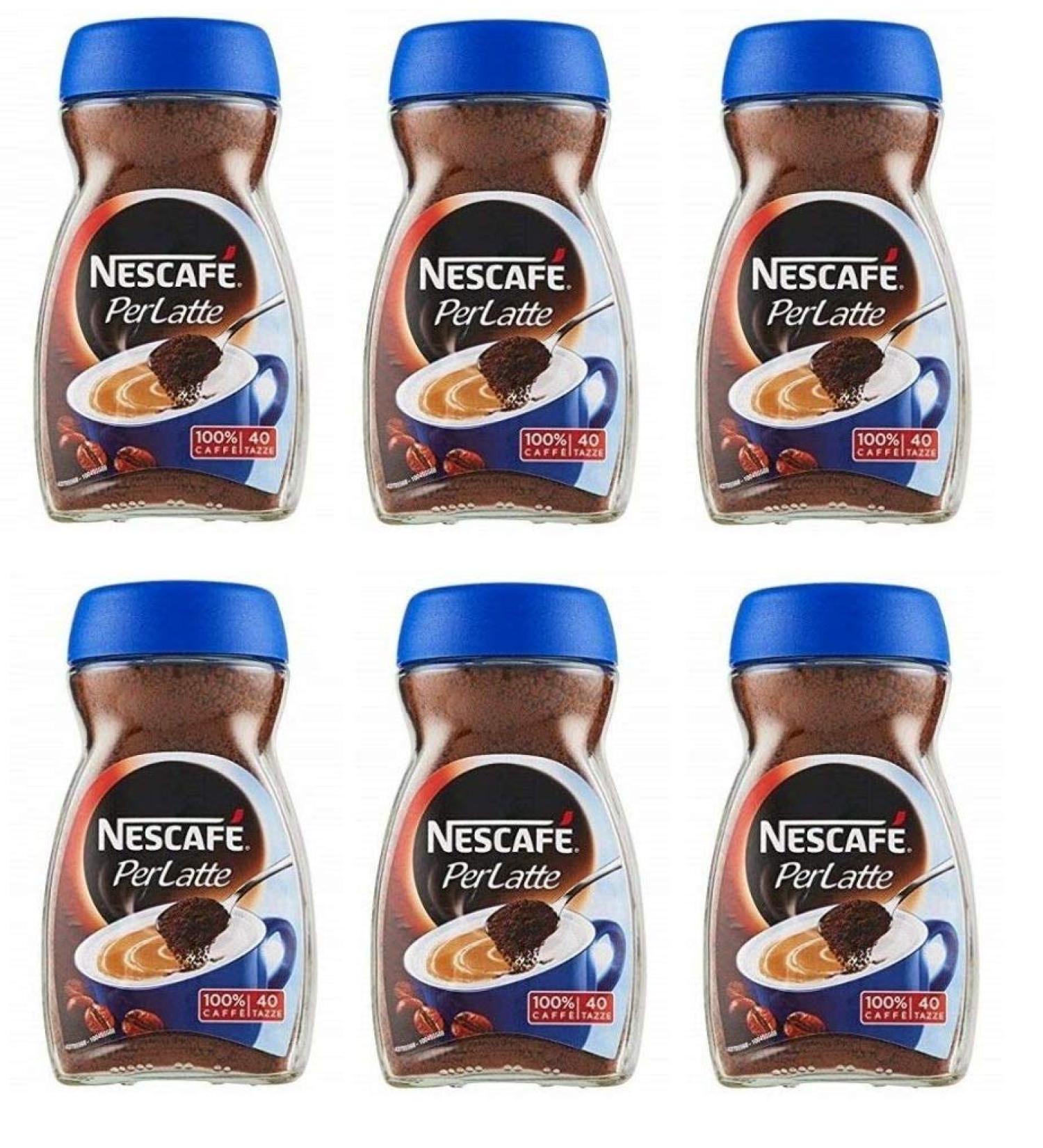 6x NESCAFE Per Latte Solubile Instant Coffee for soluble milk 100 g