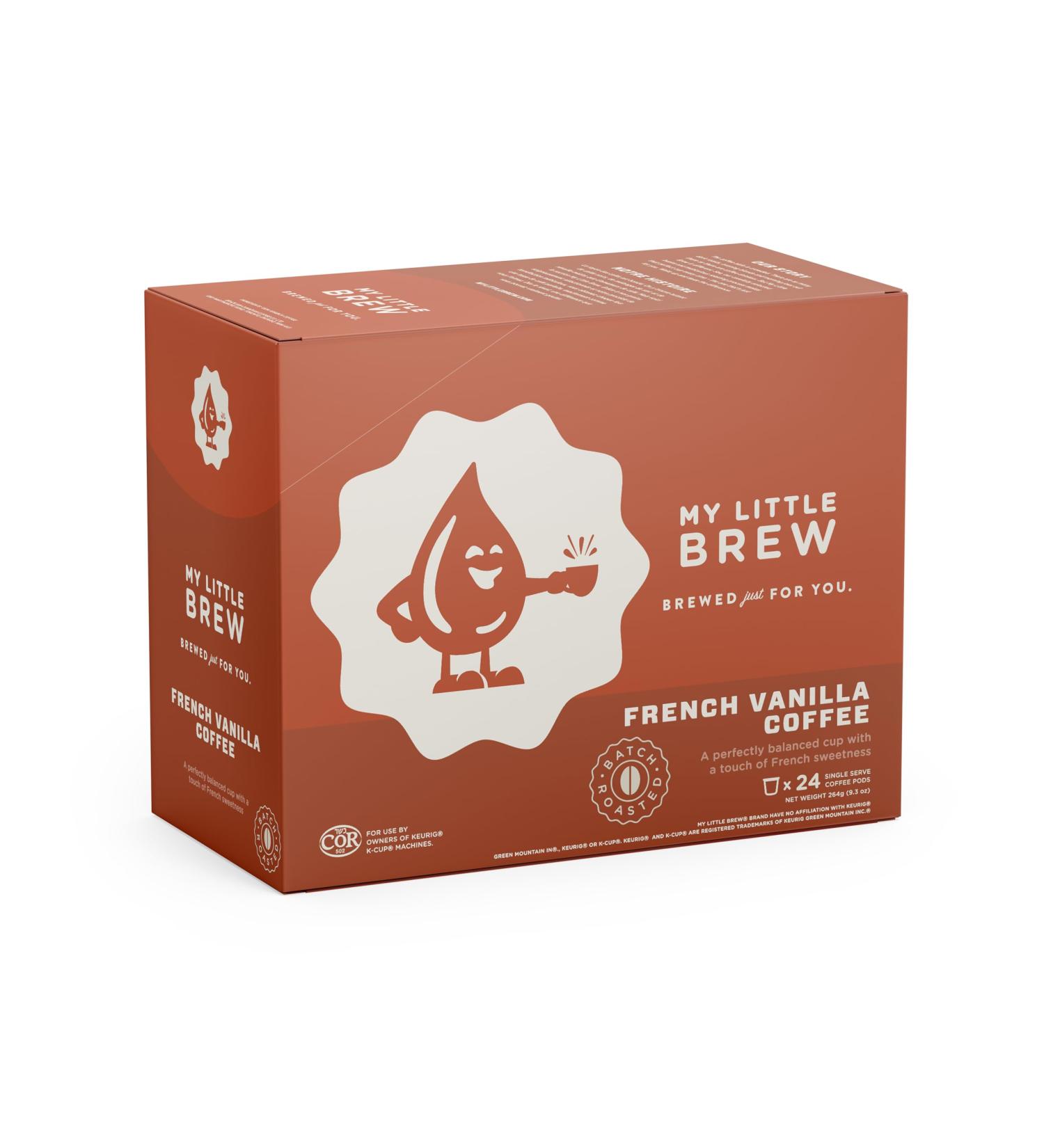 My Little Brew - French Vanilla Flavoured Coffee Single Serve K-cup Pod Compatible with Keurig K-Cup Brewers 24-Count - Buy Online on GoSupps.com