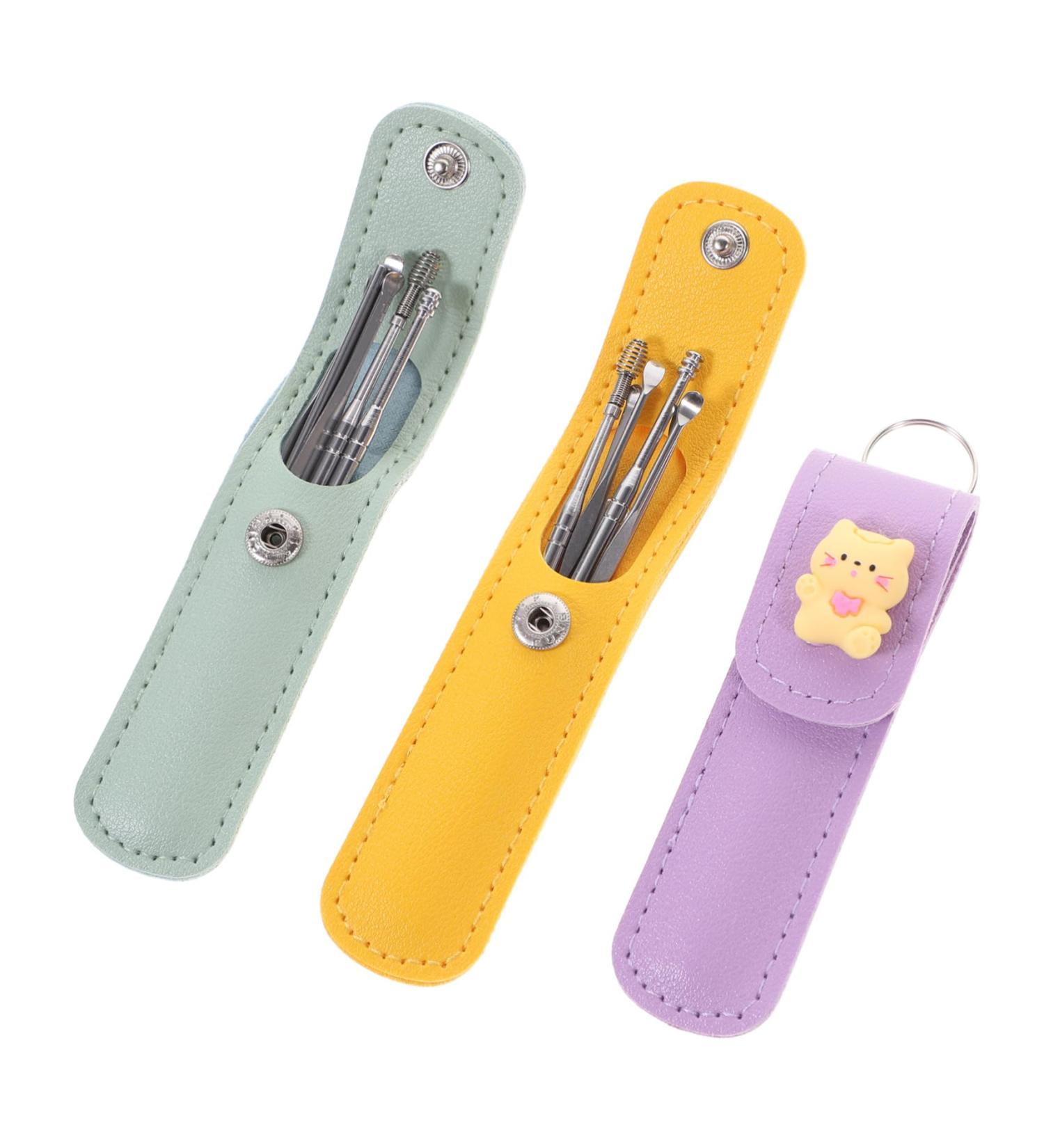 6 Sets Earpick Cleaning Massage Kit - Portable Ear Wax Remover & Blackhead Extractor - Stainless Steel Household Set - Buy Online on GoSupps.com
