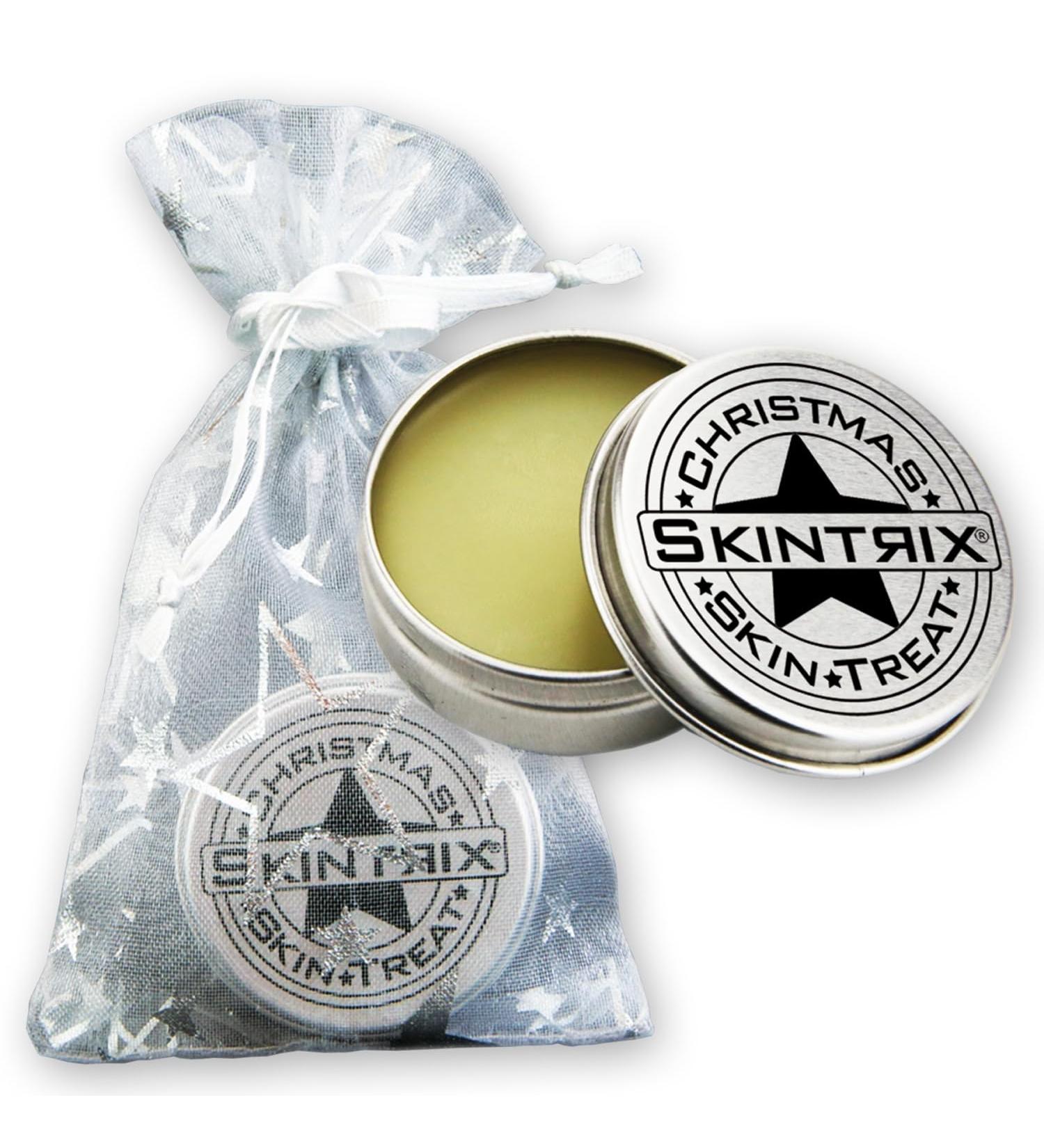 10 X Skintrix Christmas Skin Treat Balm with Star Print Mesh Bags for Christmas - Set of 10 crstcst-b