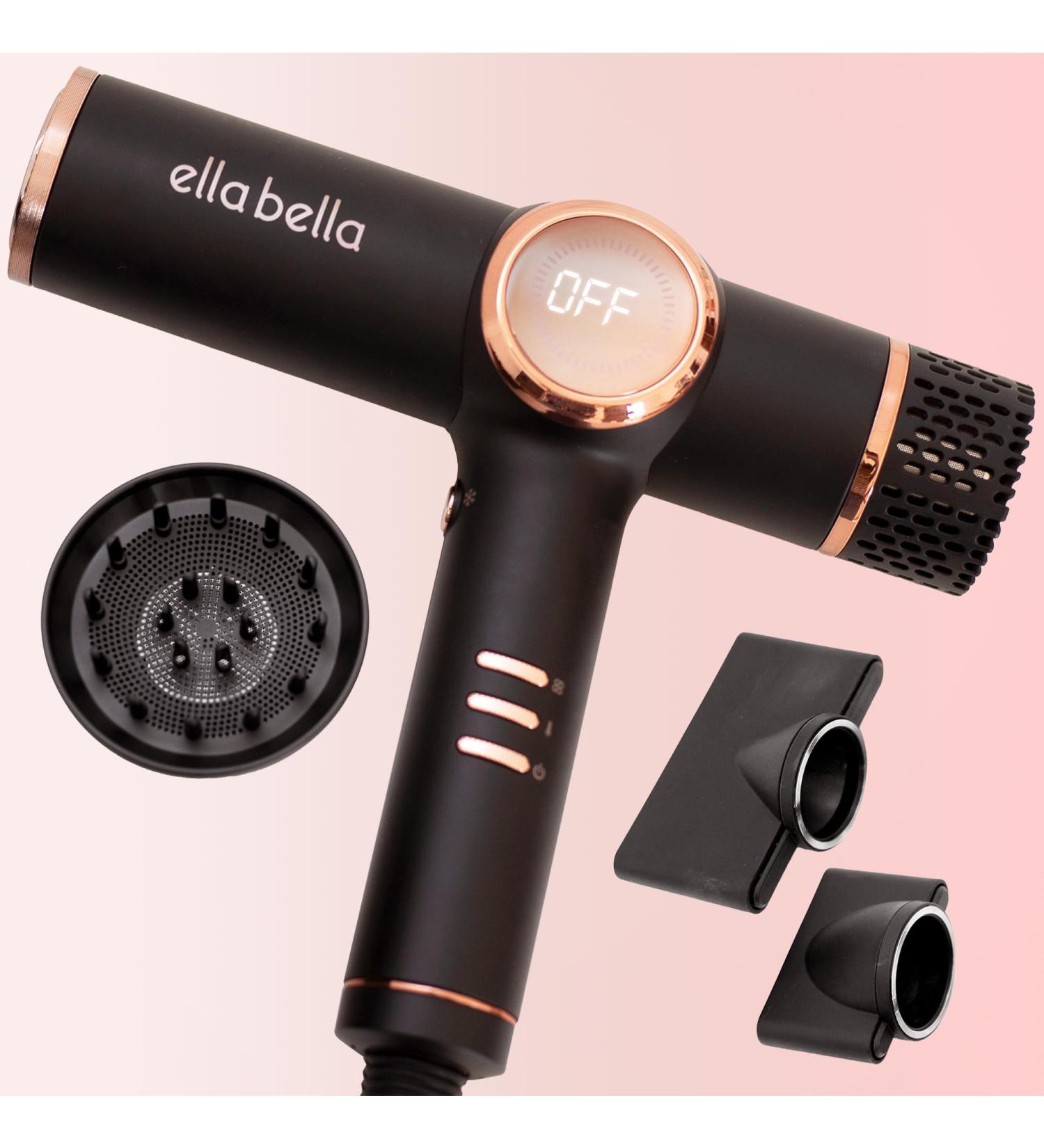 Buy ELLA BELLA Professional Ionic Hair Dryer - Lightweight Quiet Rapid Drying with Diffuser Suitable for All Hair Types International Shipping Available - Buy Online on GoSupps.com