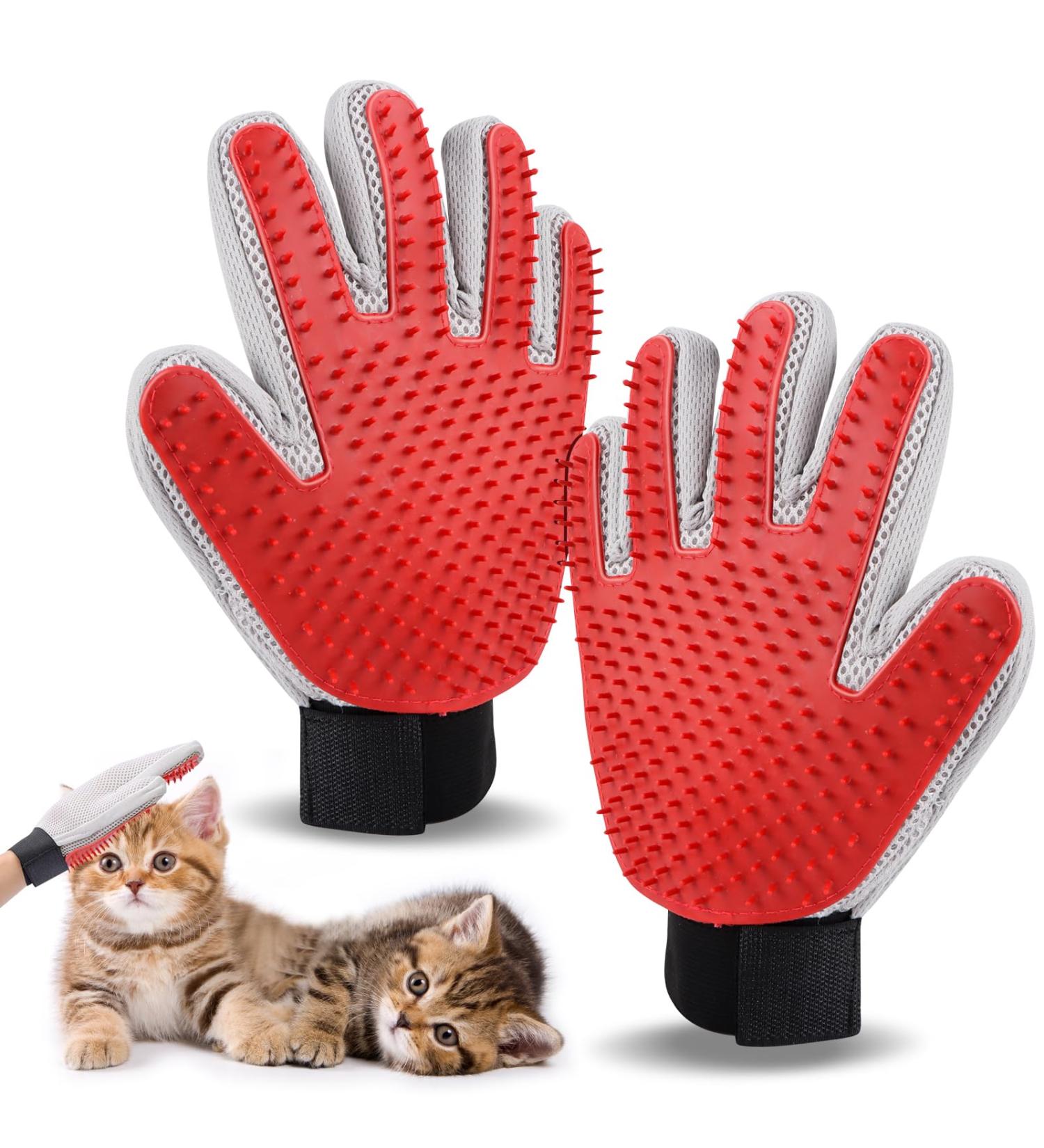 Buy Akone Cat Gloves - Double-Sided Brush for Short & Long Hair Cats | Best Pet Grooming Solution - Buy Online on GoSupps.com