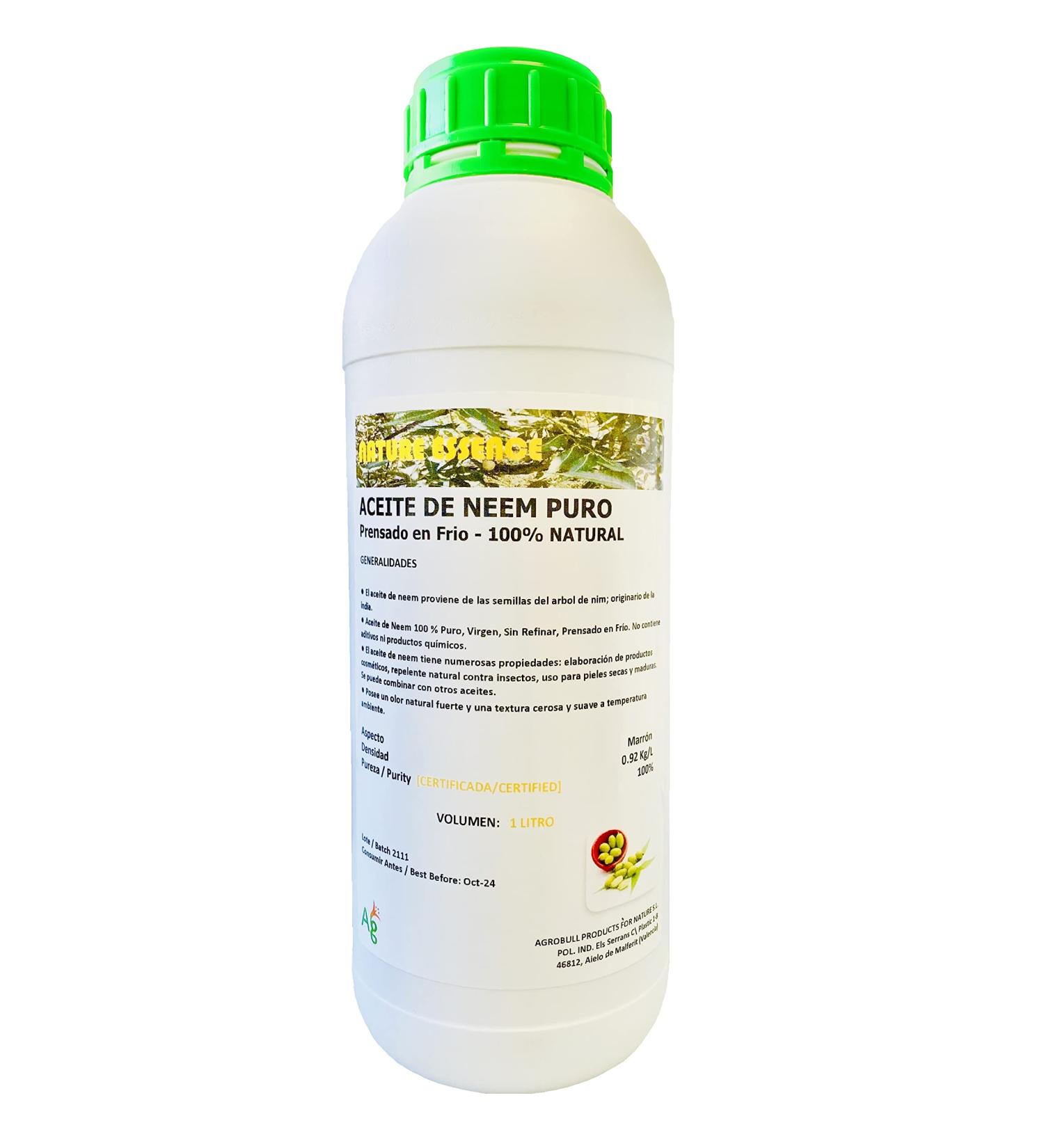 100% Natural Unrefined Cold Pressed Virgin Neem Oil 1 Liter