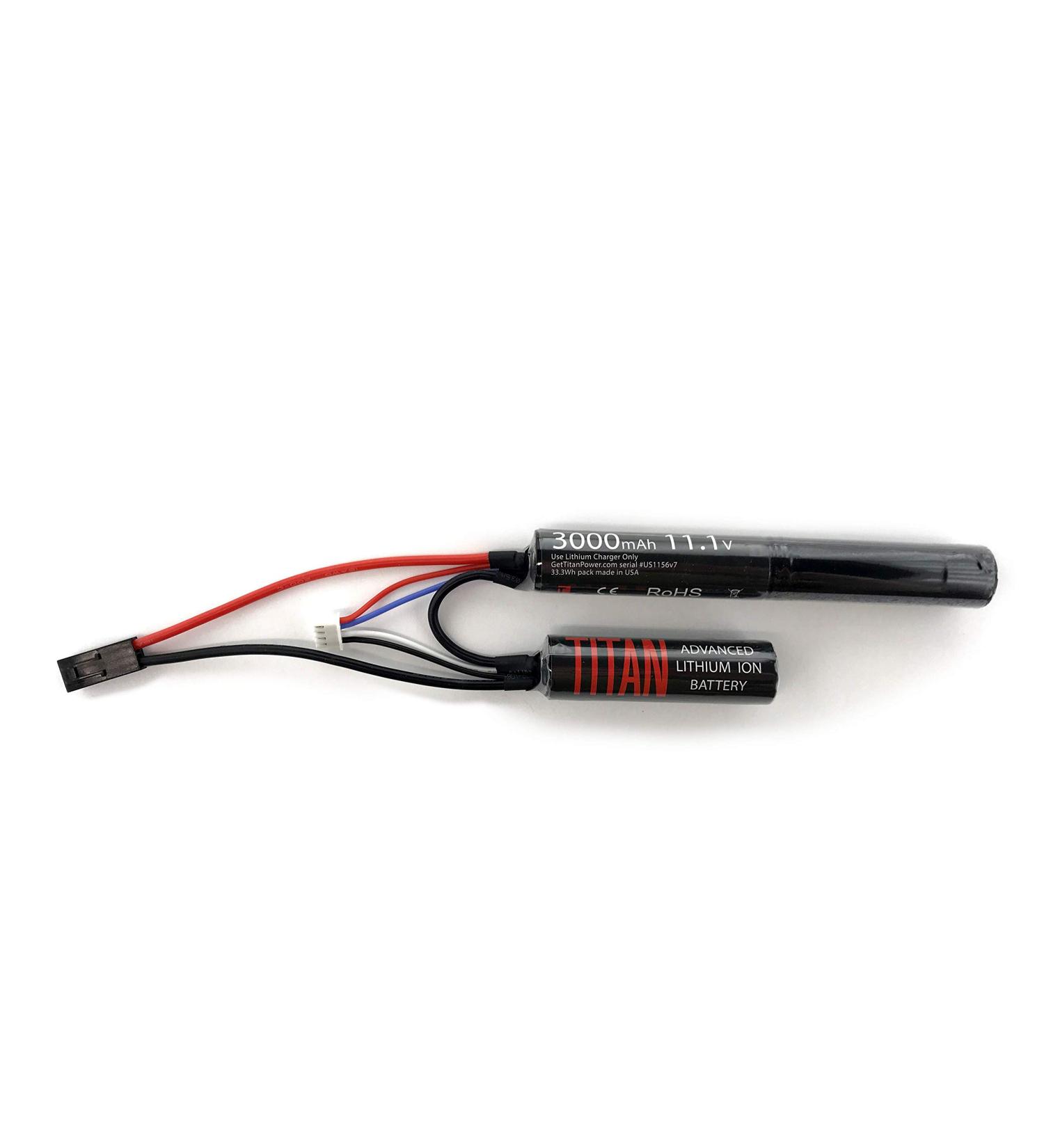 Titan 3000mAh 11.1v Nunchuck Tamiya Battery - High Performance Power Source for Airsoft Guns - Buy Online on GoSupps.com
