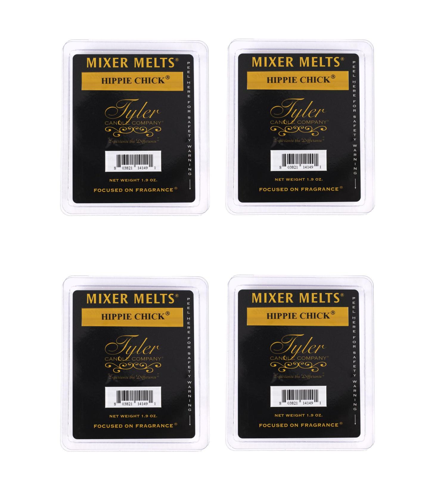 Tyler Candle Company Hippie Chick 1.9 Ounce Scented Mixer Wax Melt Cubes for Tart Burner Pack of 4