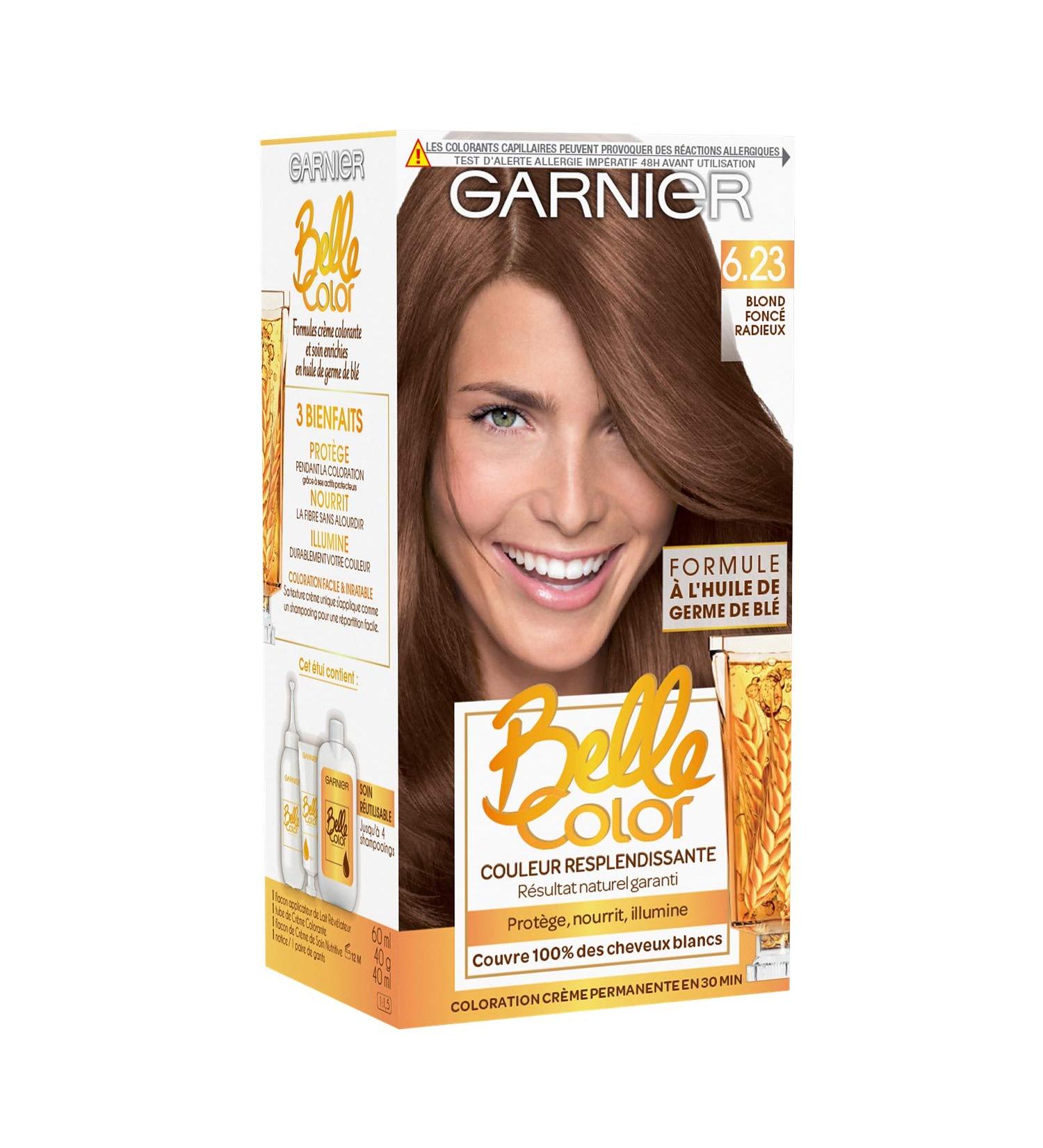 Garnier - Belle Color - Terre de Soleil - Permanent Hair Color Blonde - 6.23 Radiant Dark Blonde - Pack of 2 - Buy Online on GoSupps.com