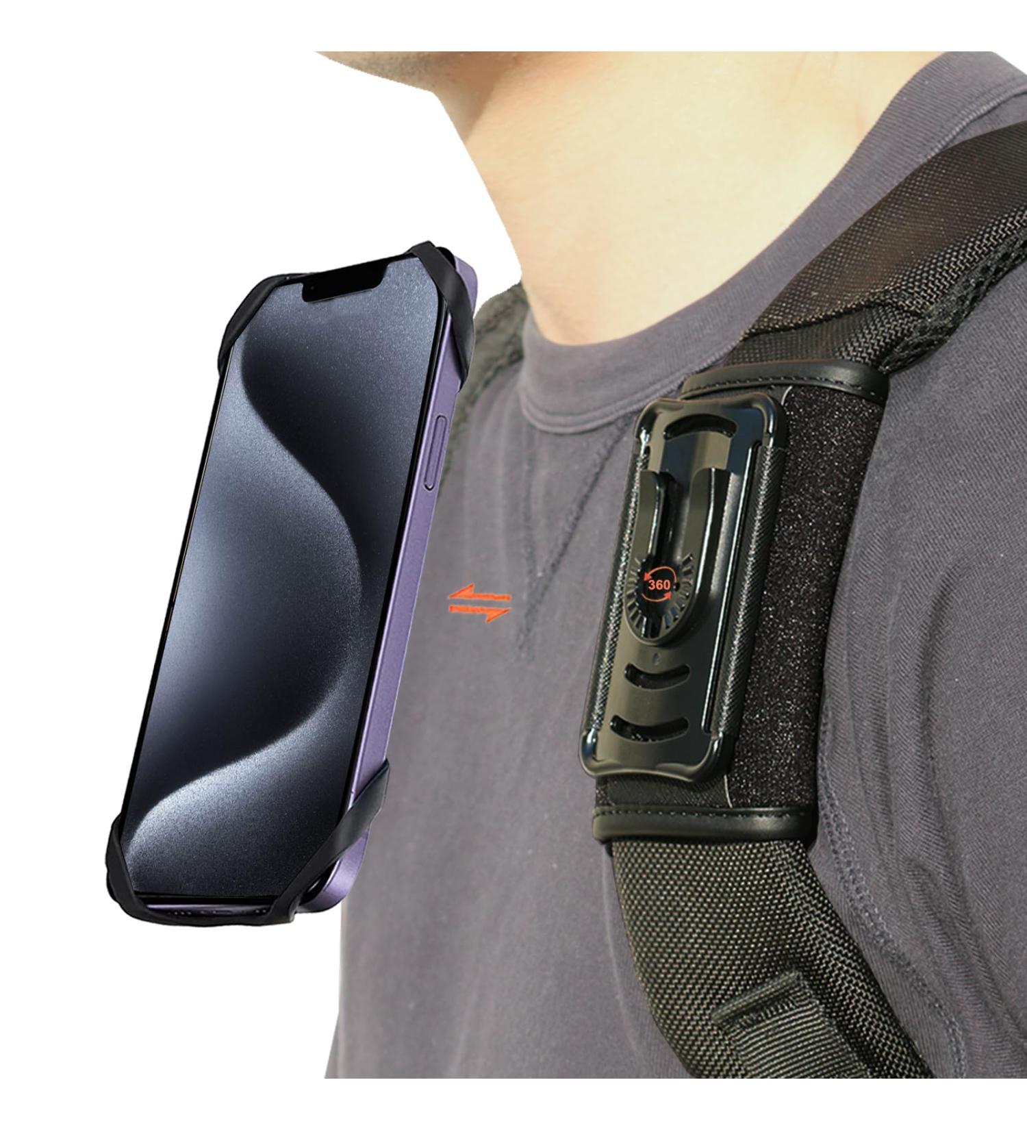 Mobile Phone Holder Backpack | Clamping Belt Clip for Cell Phones | Ideal for Hiking Climbing & Outdoor Activities - Buy Online on GoSupps.com