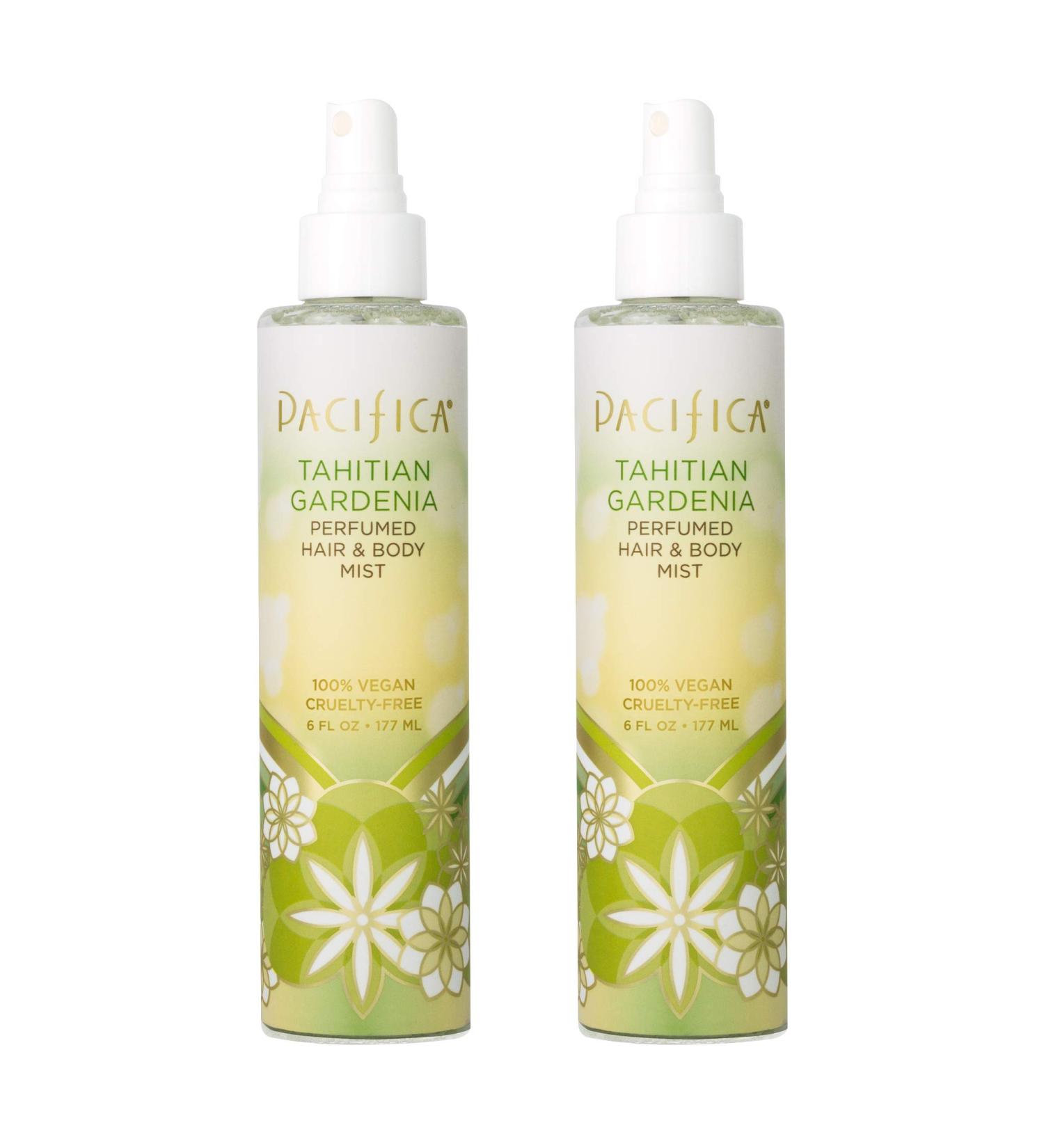 Pacifica Beauty Tahitian Gardenia Hair & Body Spray All Natural Mist 100% Vegan & Cruelty Phthalate or Paraben Free Clean Fragrance 6 Fl Oz Pack of 2