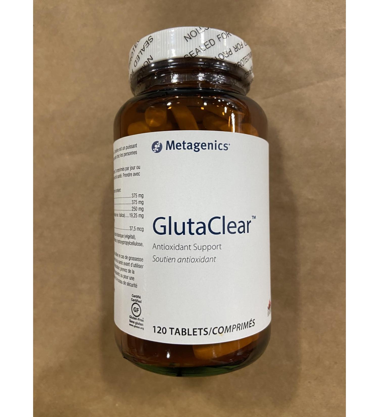 Metagenics - GlutaClear - Antioxidant Support with NAC Vitamin C Broccoli and More - 120 Tablets - Buy Online on GoSupps.com