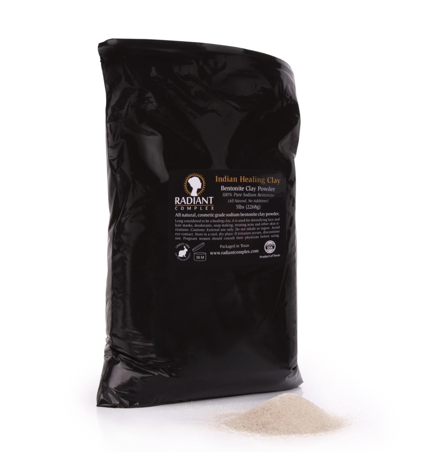 Sodium Bentonite Clay Powder - Indian Healing Clay - 100% Pure - DIY Clay Face Mask - 5 lbs - Buy Online on GoSupps.com
