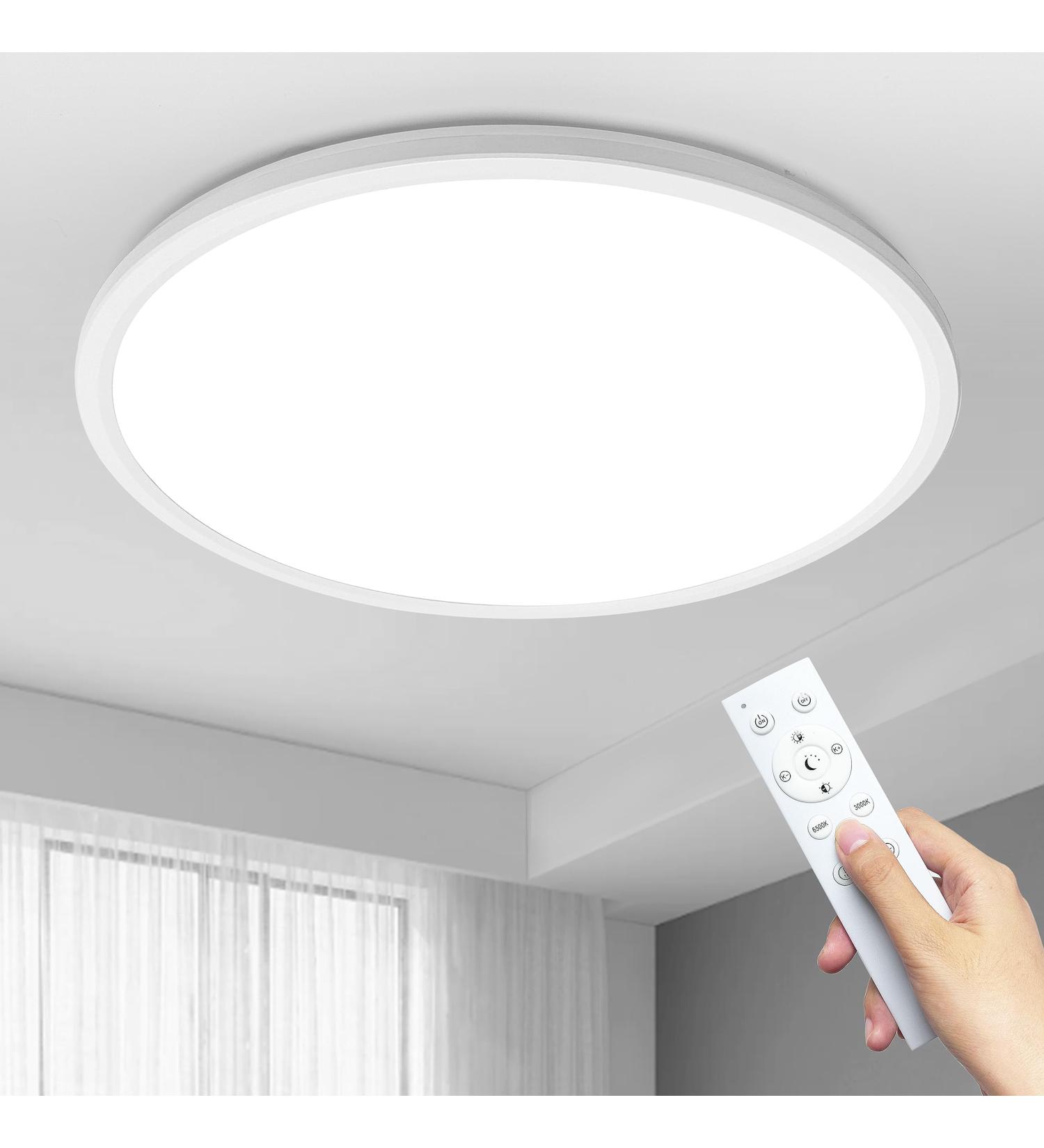 Shop Moonsea 36W LED Ceiling Lamp - Dimmable Flat Design with Remote Control | Ultra Thin Round Ceiling Light for Living Room Bedroom Children's Room & Bathroom - 3000-6500K 40cm - Buy Online on GoSupps.com