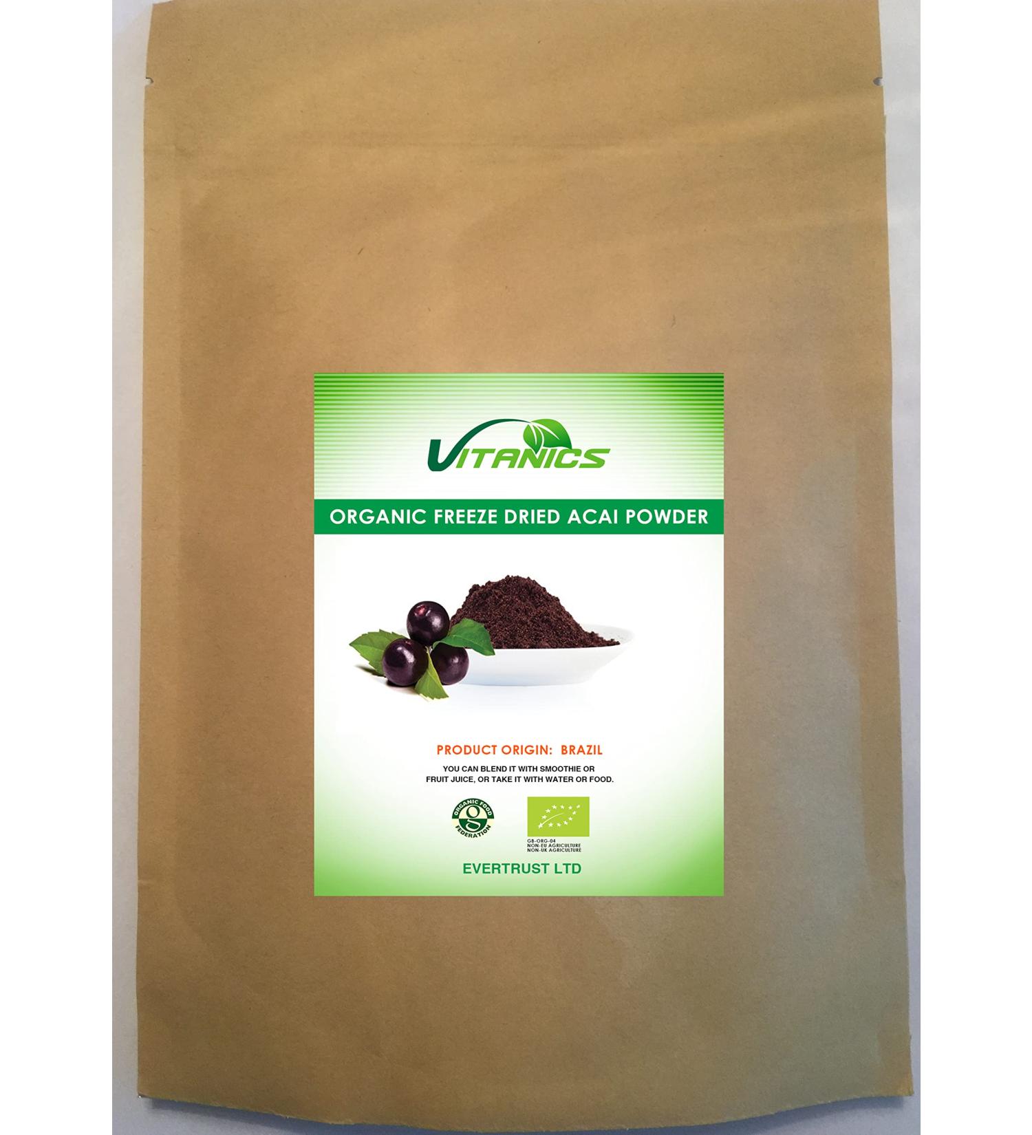 Vitanics Organic Freeze-Dried Finest Acai Berry Powder (500g)