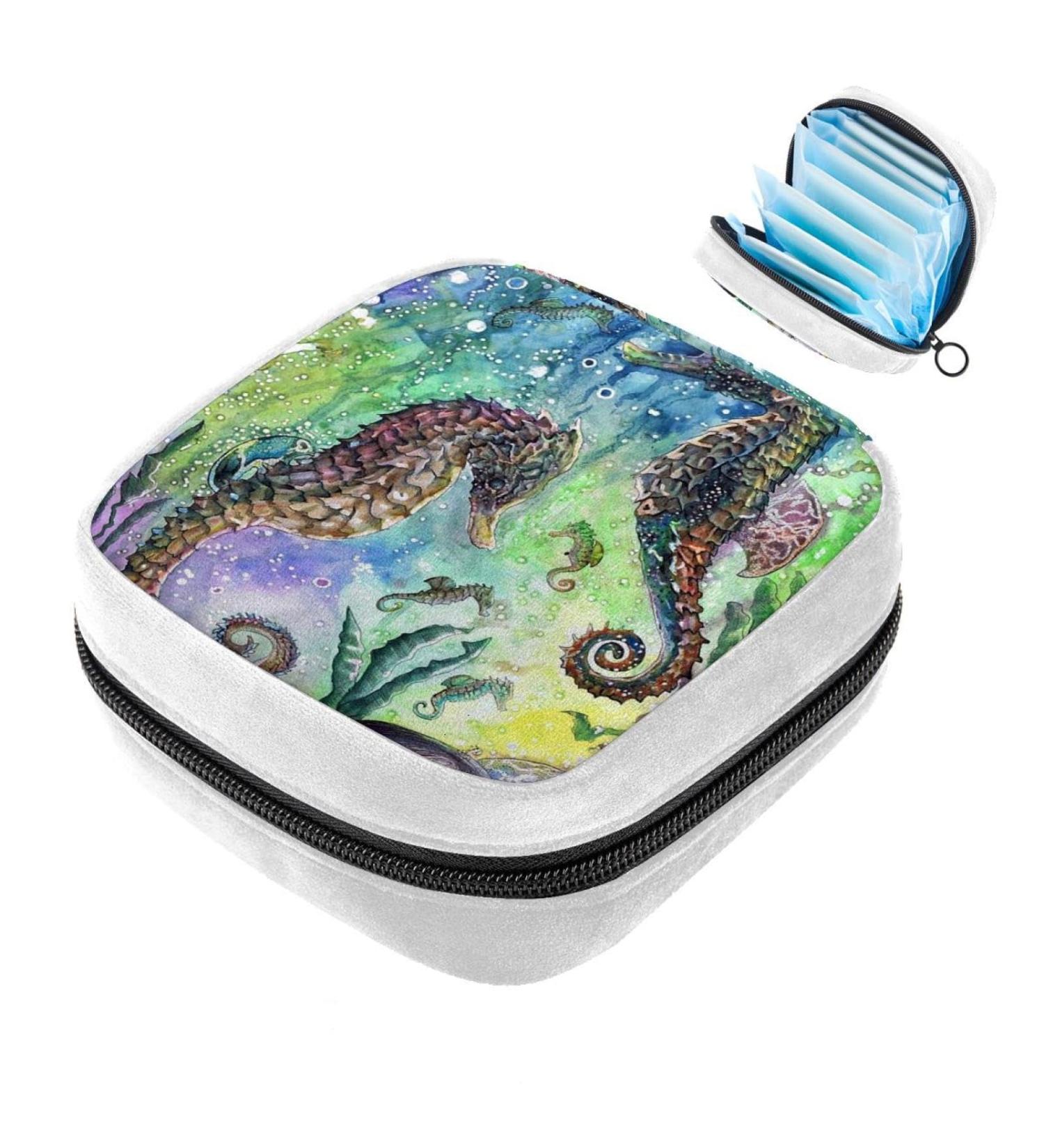 Underwater World Period Bag | Sanitary Napkin Storage Bag and Makeup Pouch - Buy Online on GoSupps.com