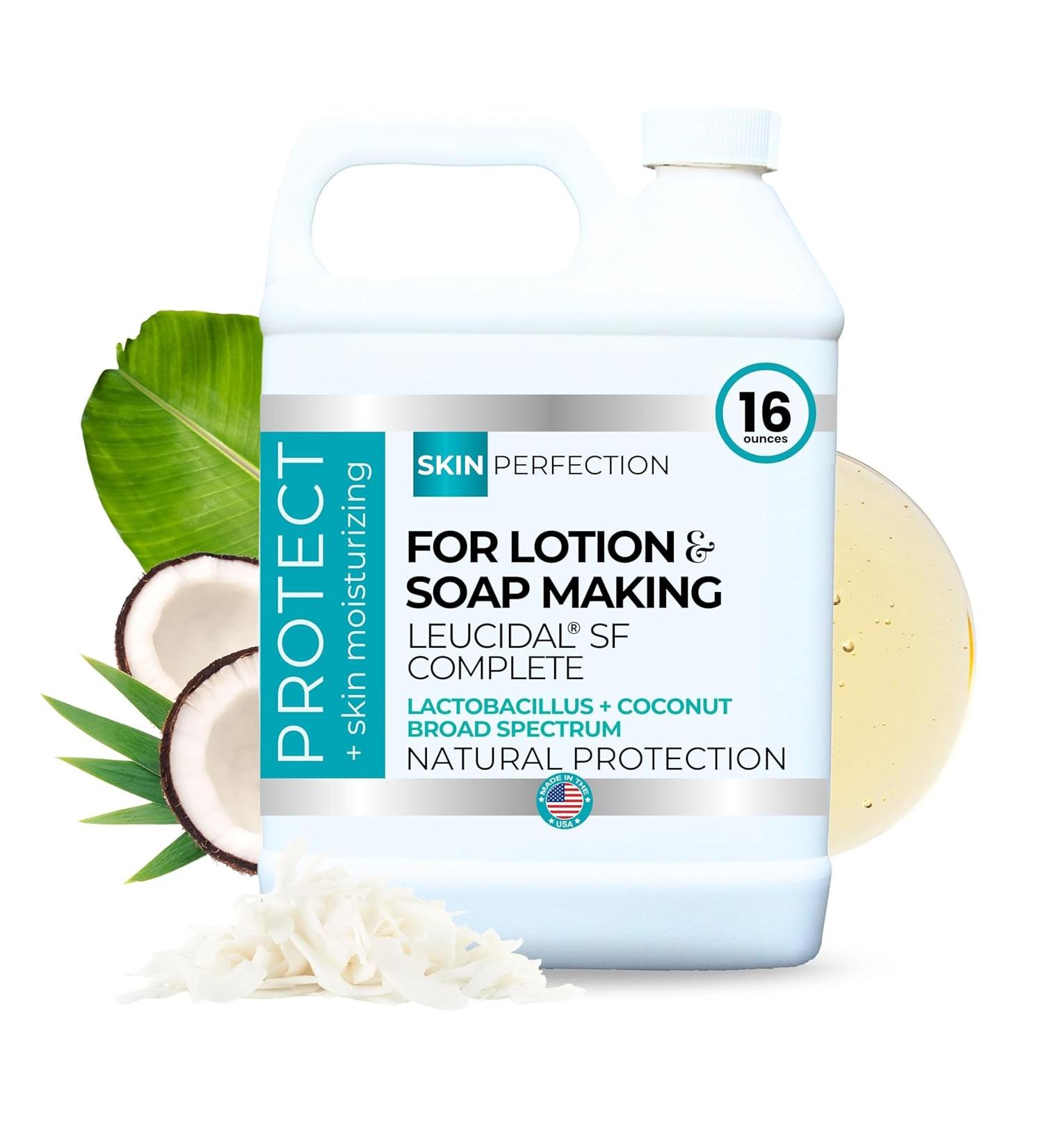Leucidal SF Complete: Natural Preservative for Soap & Skincare | Lactobacillus Coconut Soap - 16 oz - Buy Online on GoSupps.com