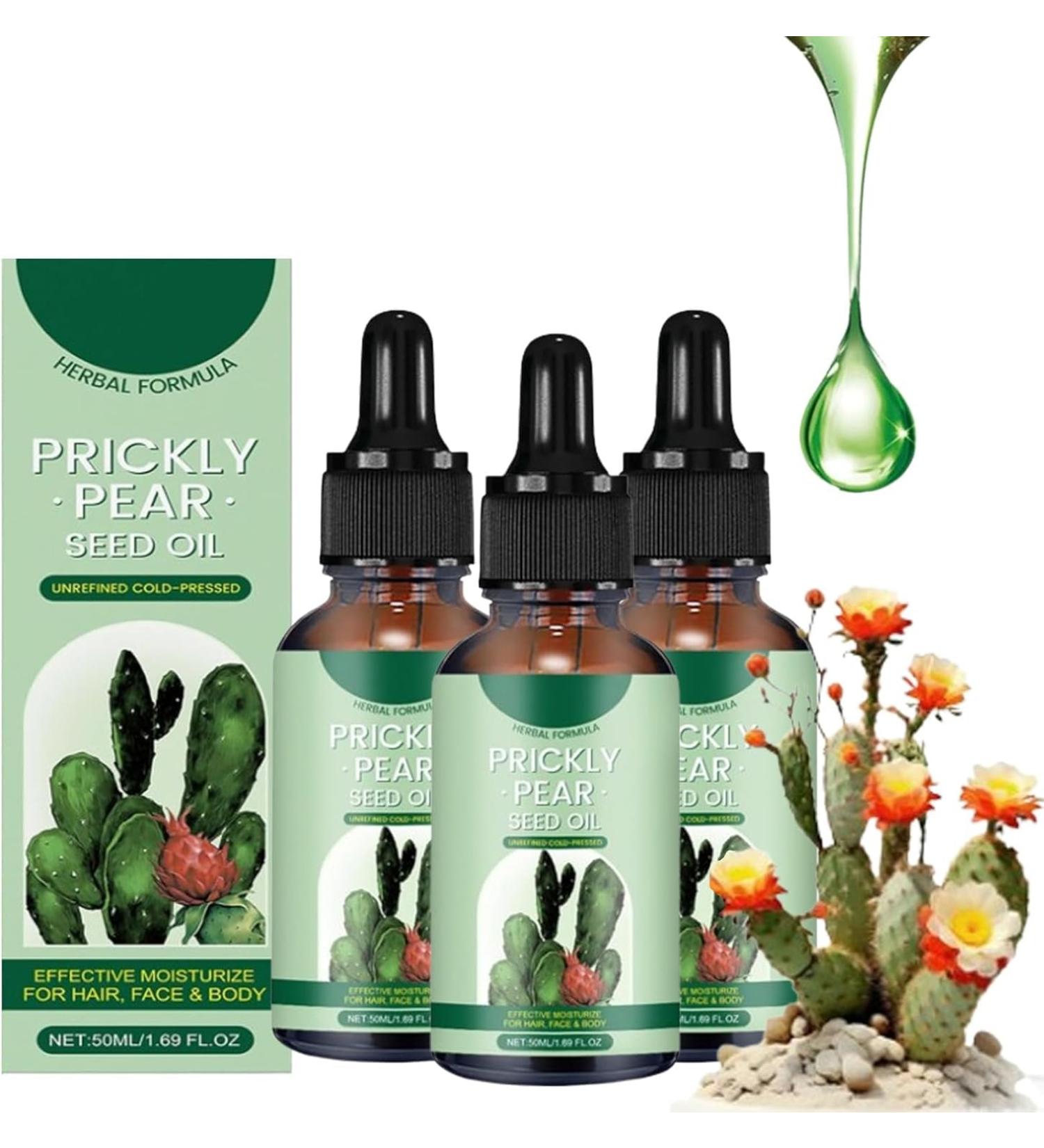Organic Prickly Pear Seed Oil 50 ml of organic prickly pear seed oil 100% Pure Natural Cold Pressed Organic Prickly Pear Oil for Face Anti-Aging and Anti-Dark Circles (2) - Buy Online on GoSupps.com
