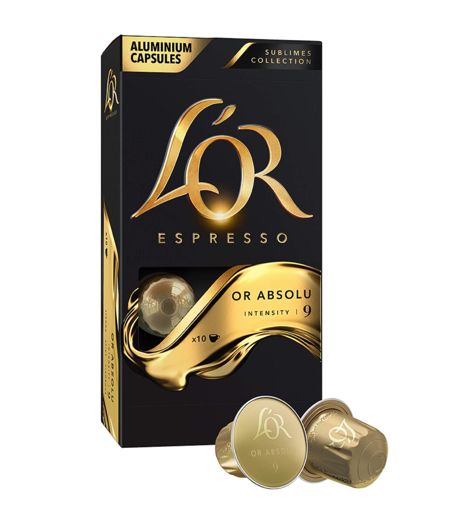 L'Or Espresso Absolute Gold - Intensity 9 - 10 Nespresso * Compatible Aluminum Capsules - Buy Online on GoSupps.com
