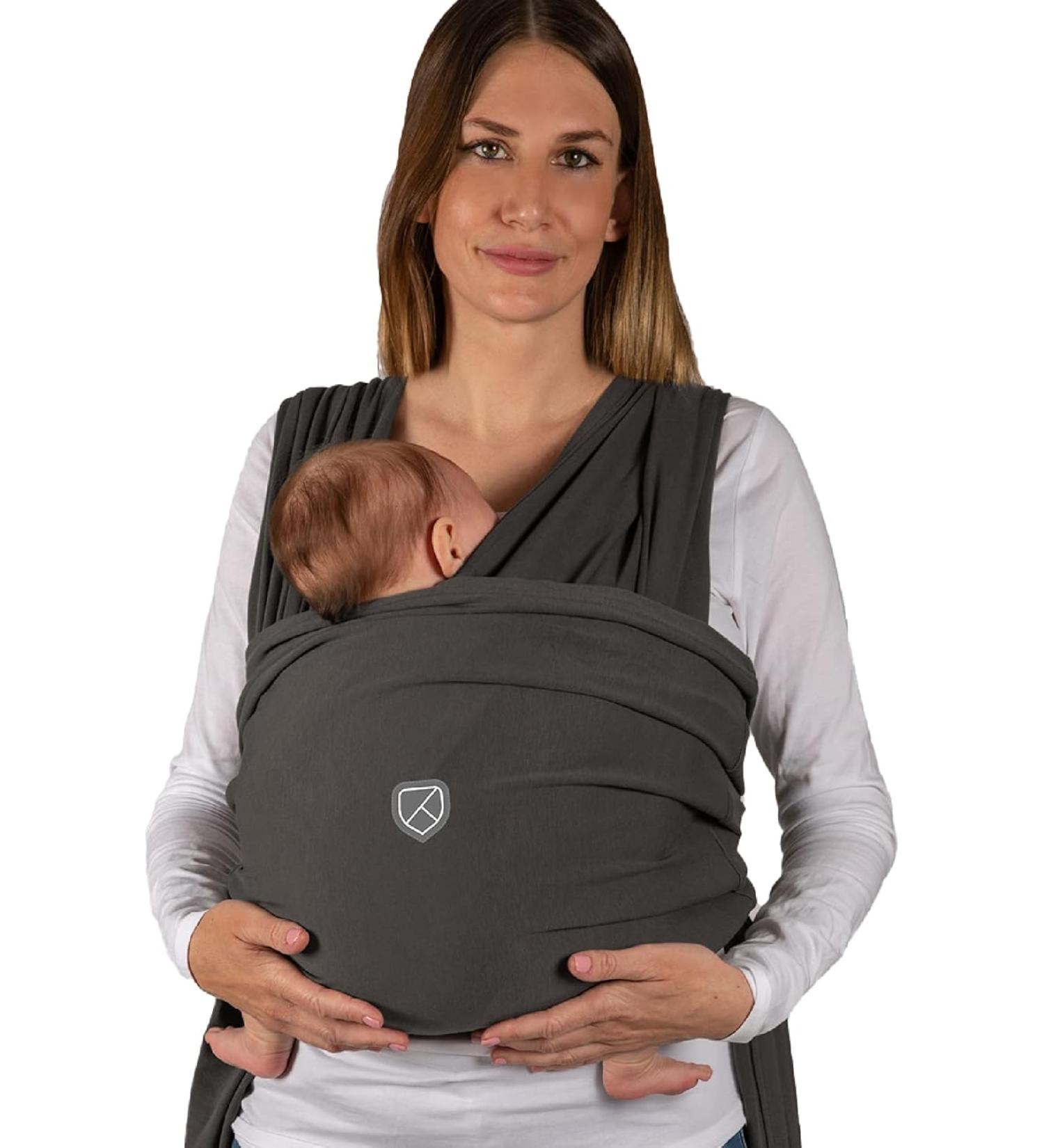 KOALA BABYCARE Baby Sling Carrier Stretchy Baby Wrap Carrier - Grey - Buy Online on GoSupps.com