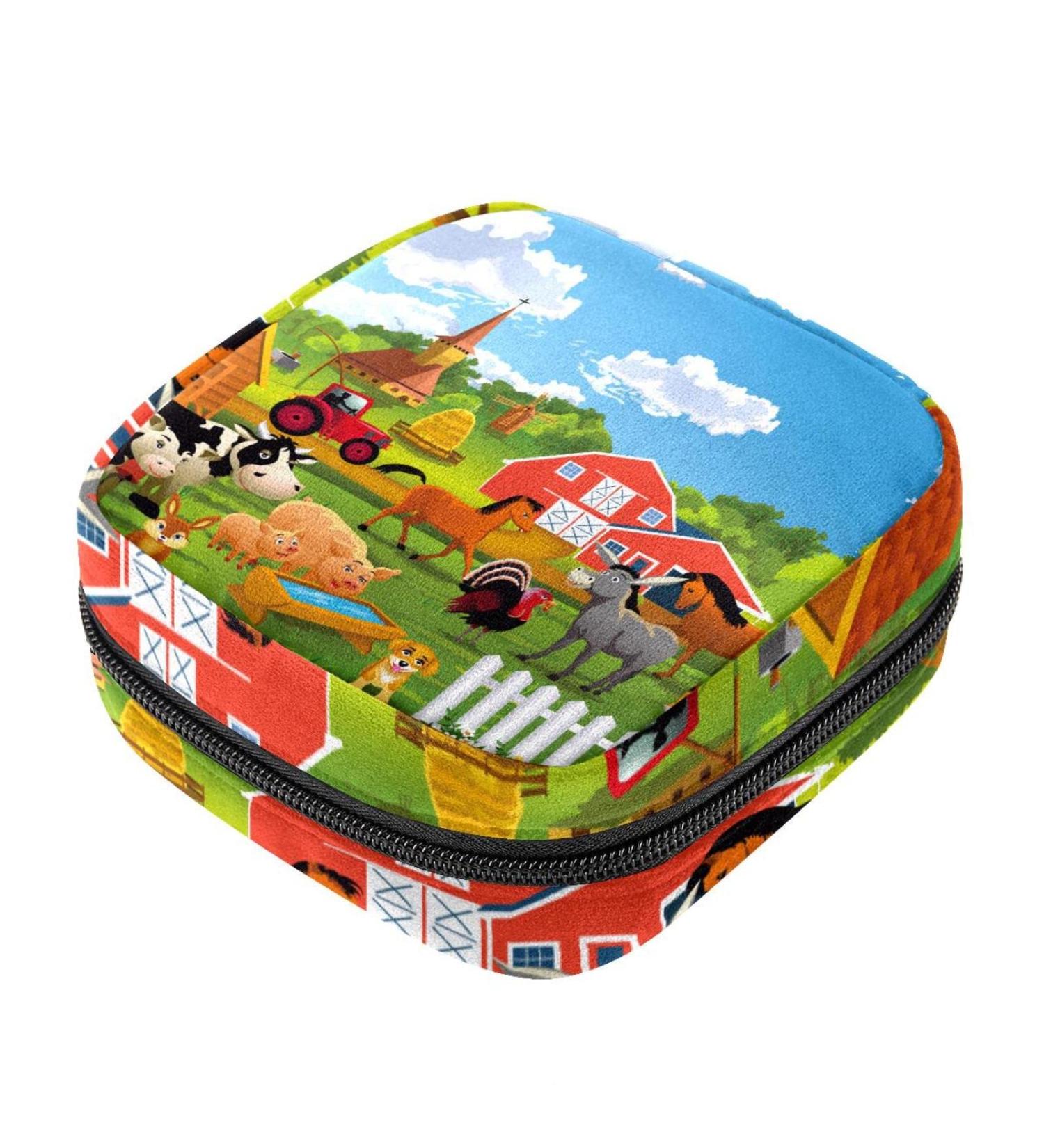 Farm Animals Cow Pig Horse Donkey Sanitary Napkin Storage Bags Period Bag for Teen Girls Pad Bags for Period for School Sanitary Pouch for Feminine Products Farm Animals Cow Pig Horse Donkey Sanitary Pad Storage Bag with Zipper for Teen Girls Women Ladies - Buy Online on GoSupps.com