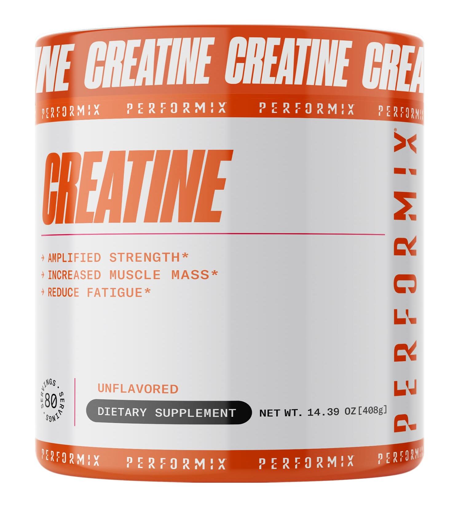PERFORMIX - Creatine Monohydrate - 5000 mg Per Serving (5g) - Pre Workout - Increase Muscle Mass Improve Strength & Reduce Fatigue - Creatine Monohydrate Powder - Unflavored - 80 Servings - 400g - Buy Online on GoSupps.com