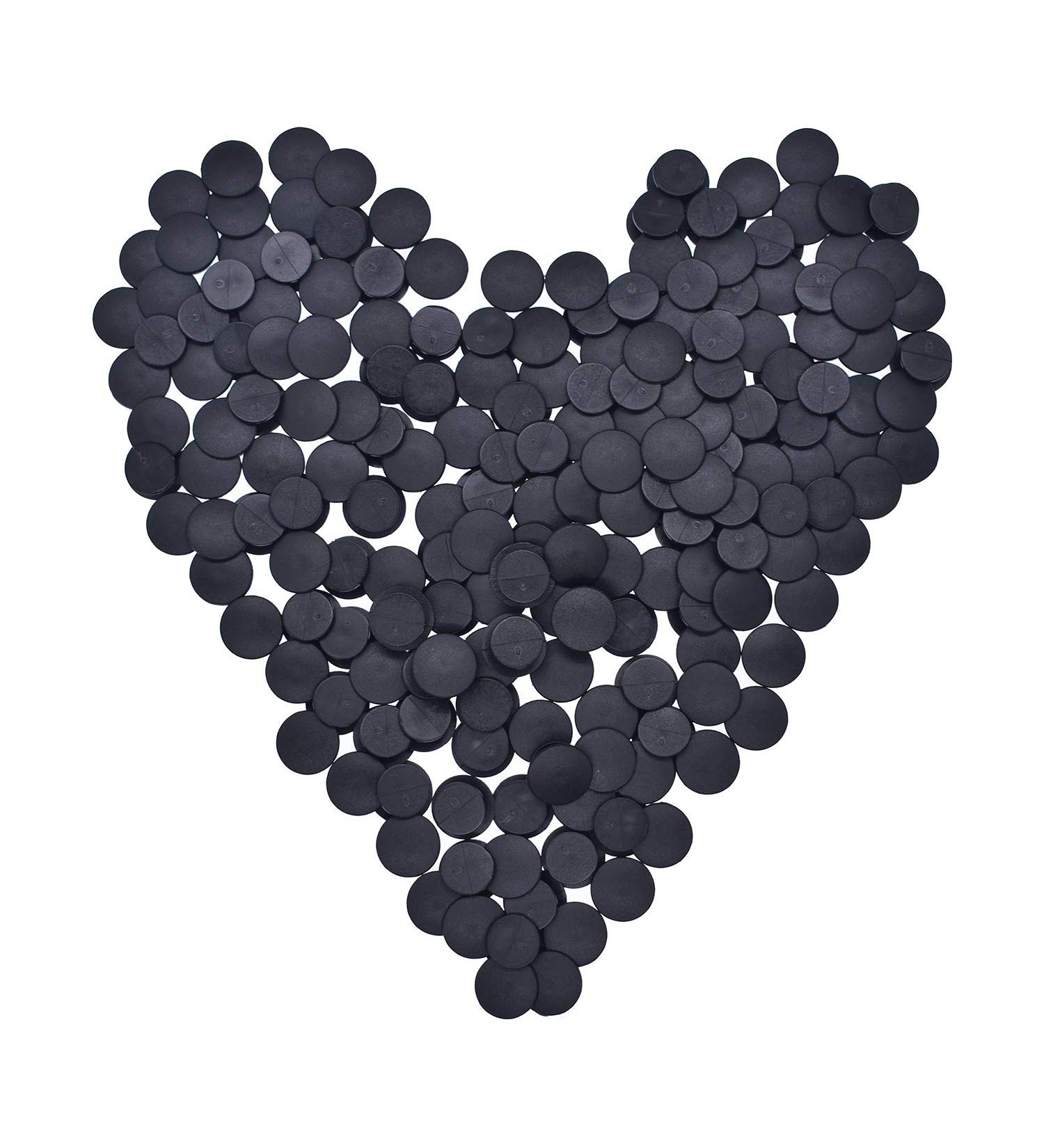 250pcs Black Buckle Plastic Button Accessories for Shoe Charms and Wristbands - DIY Ornaments - Buy Online on GoSupps.com