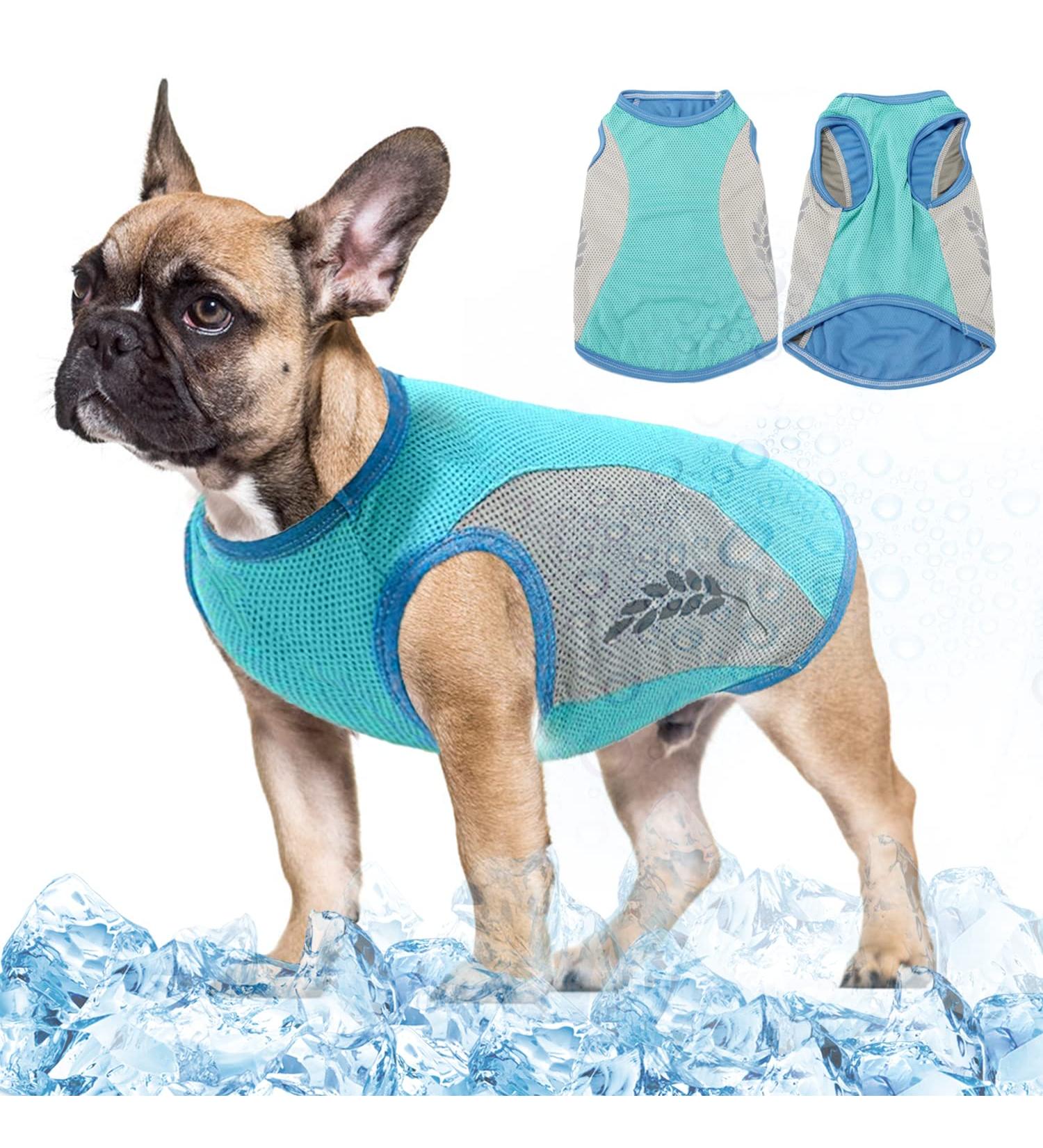 Dog Cooling Vest for Small to Medium Dogs XL Blue - Lightweight, Safety Breathable, Sun-proof, UV Protection, Reflective Strip - Spring and Summer Pet Cooling Jacket - Buy Online on GoSupps.com