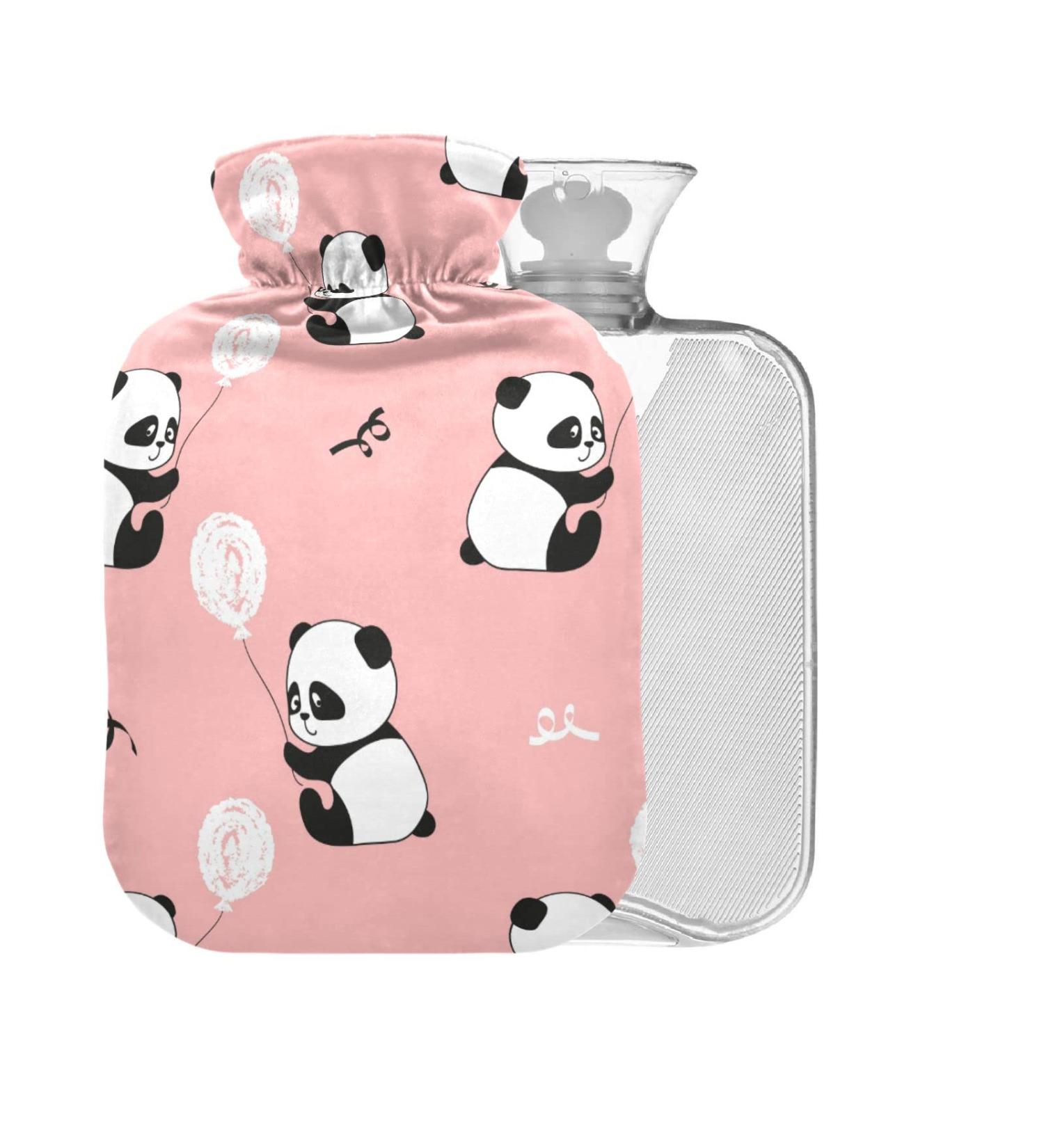 Cute Panda Hot Water Bottle | 1L Pain Relief Bag with Cover | Eco-Friendly BAP-Free Warmth for Hands & Feet - Buy Online on GoSupps.com