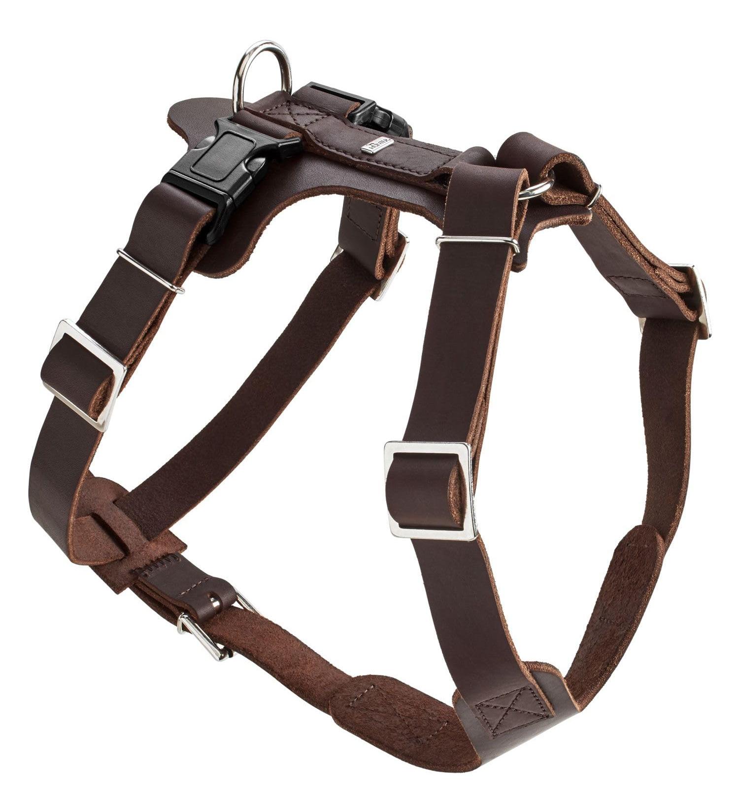HUNTER Aalborg Leather Dog Harness - XS Dark Brown | Premium International Shipping - Buy Online on GoSupps.com