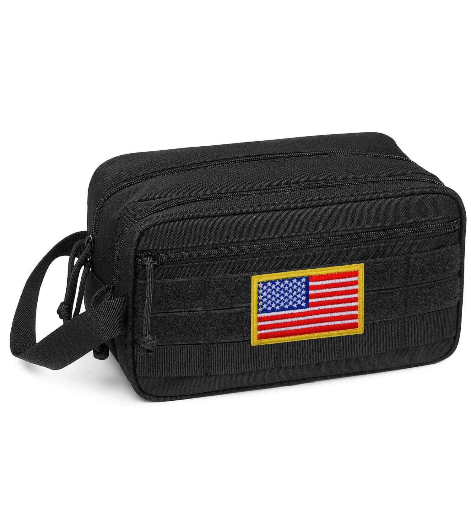 TACTICISM Toiletry Bag for Men Travel Bag  Dry Wet Separate Travel Toiletry Bag  Tactical Molle Dopp Kit for Men with Large Capacity  Water-Resistant Shaving Bag for Adult Women for Travel  Black A-Black - Buy Online on GoSupps.com